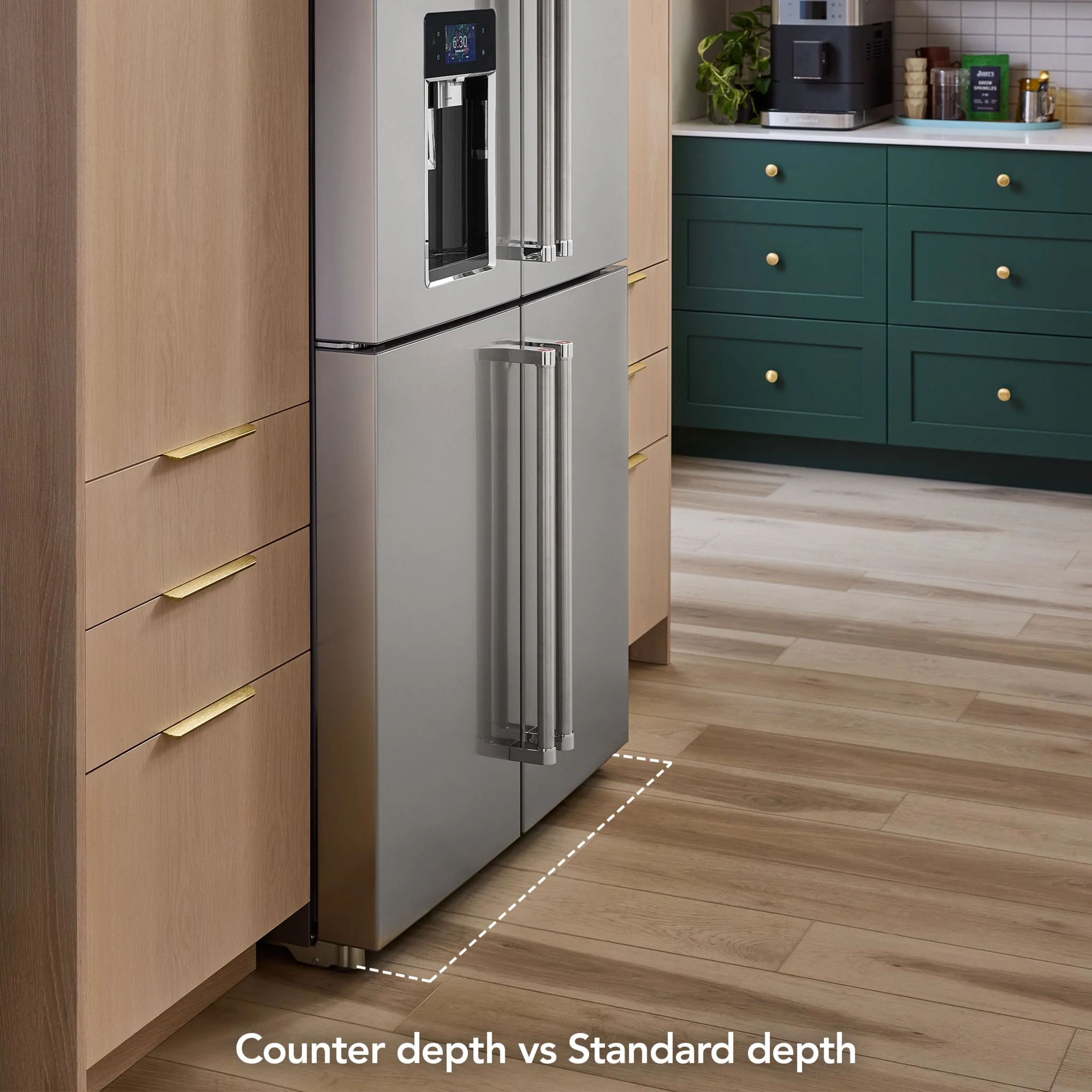 KitchenAid 36" Counter-Depth 19.4 Cu Ft 4-Door Refrigerator with Flexible Temperature Zone -Fingerprint Resistant Stainless Steel (KRQC736RPS) - Image 8