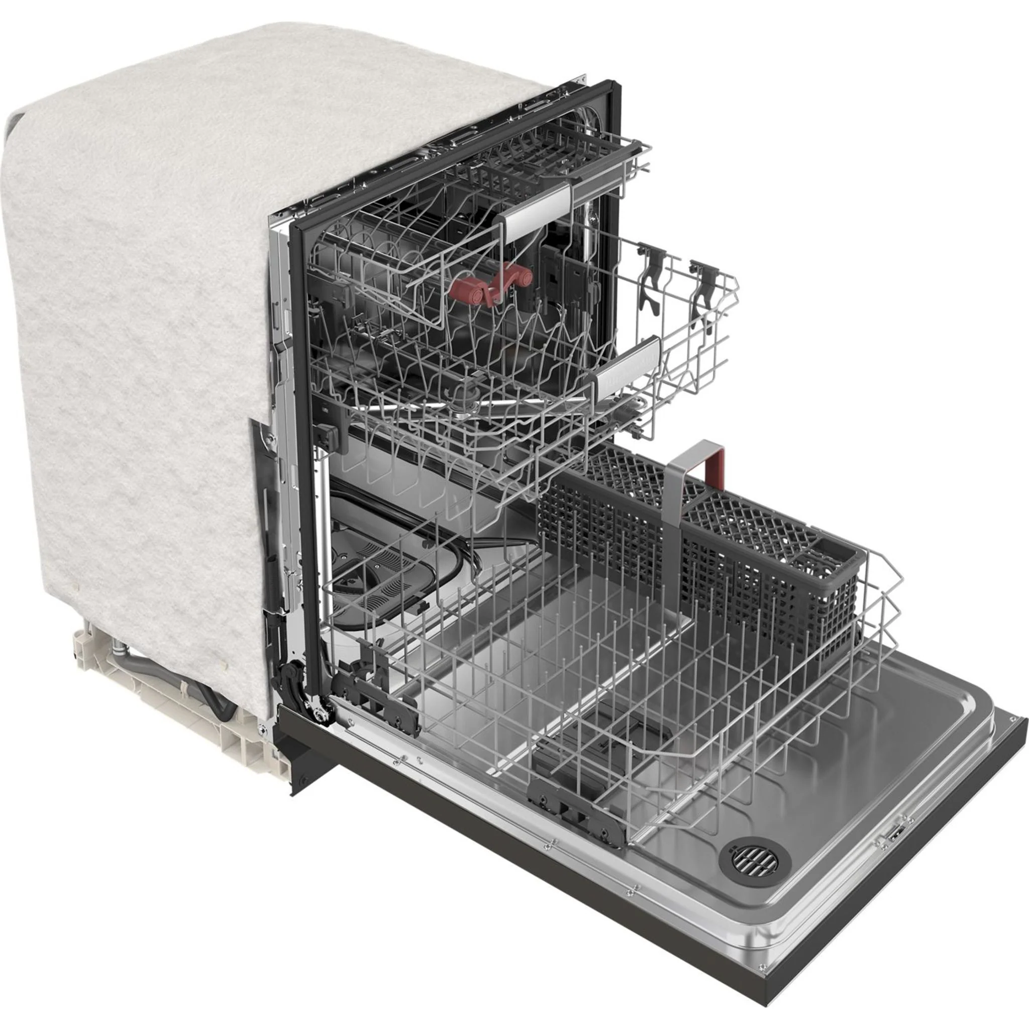 KitchenAid 44 dBA Dishwasher in PrintShield Finish with 360A° Max Jets Third Rack - Black Stainless (KDFM404KBS) - Image 20