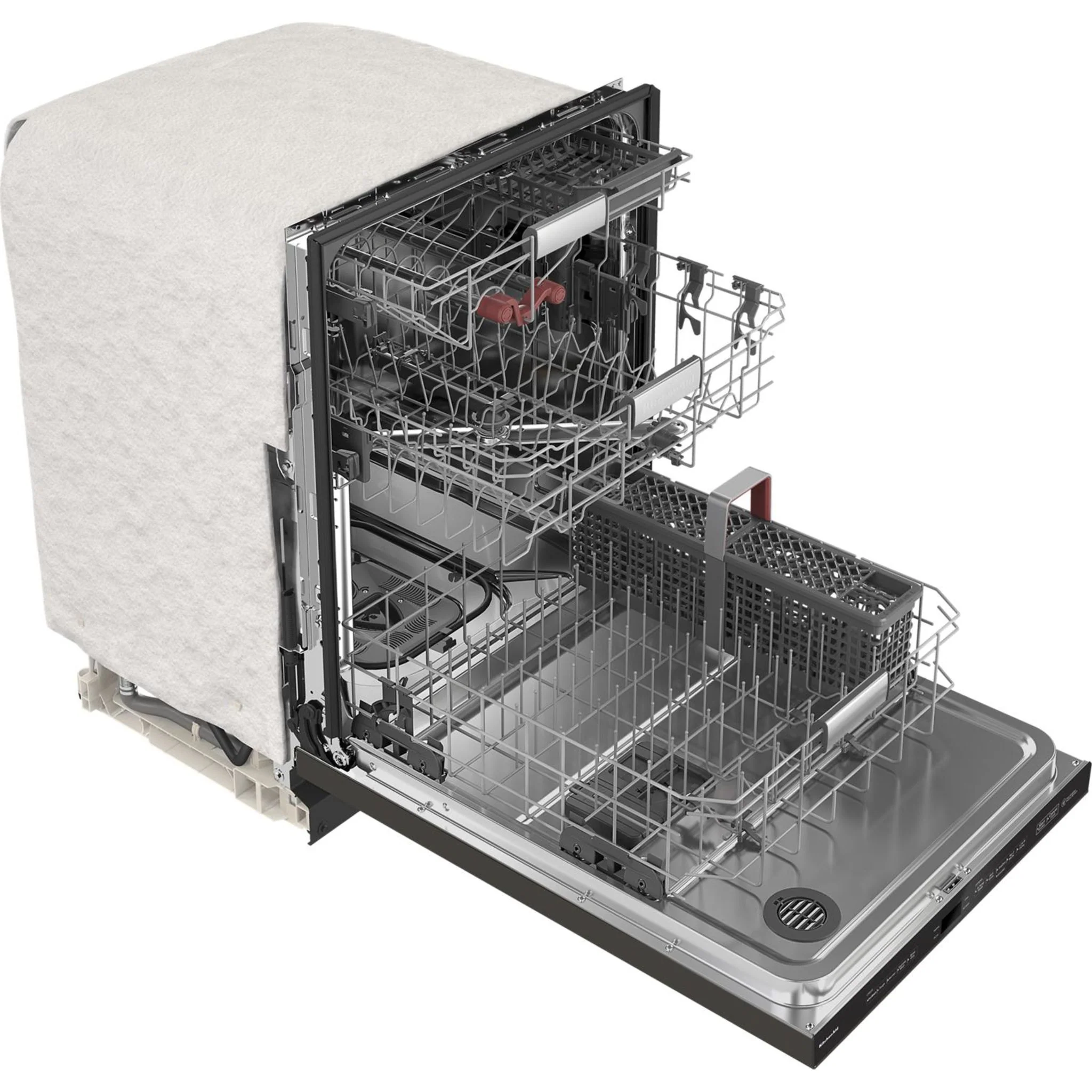 KitchenAid 44 dBA Dishwasher in PrintShield Finish with 360A° Max Jets Third Rack - Black Stainless (KDPM604KBS) - Image 17