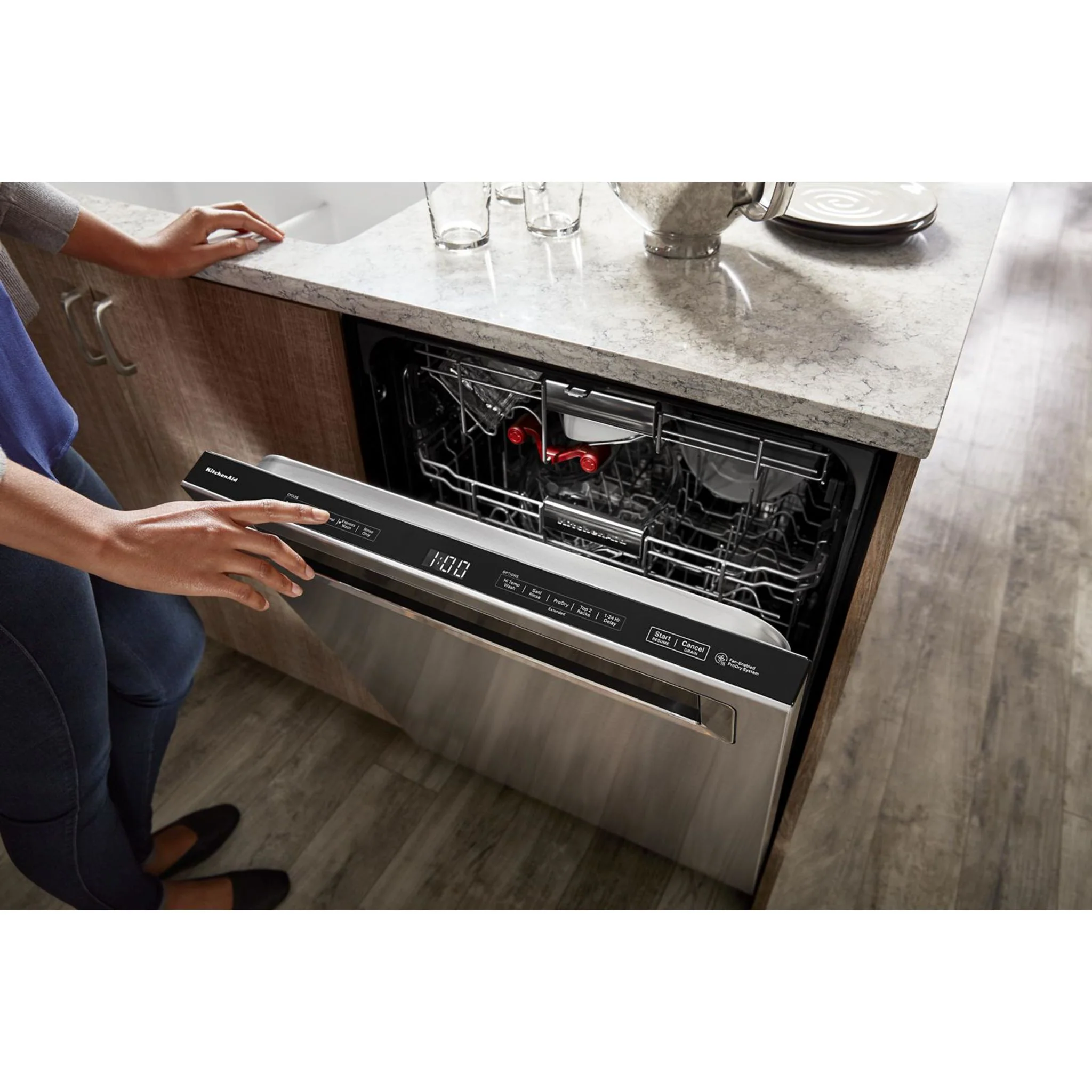 KitchenAid 44 dBA Dishwasher with 360A° Max Jets Third Rack and LED Interior Lighting - Stainless Steel (KDPM704KPS) - Image 14