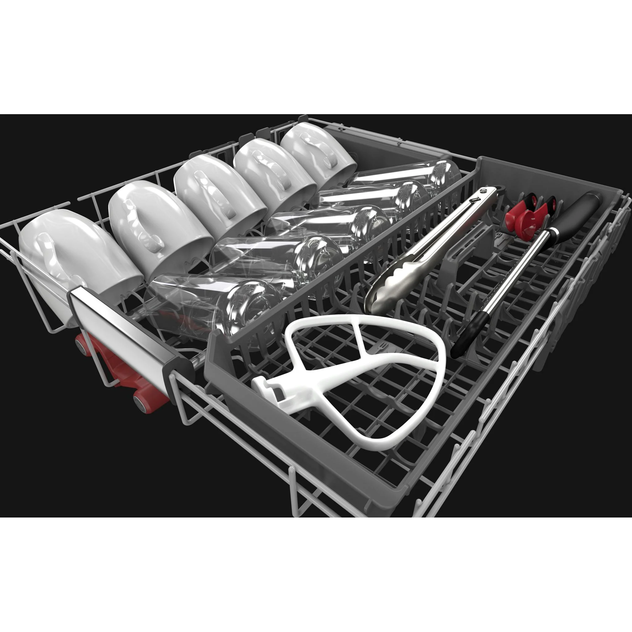 KitchenAid 44 dBA Dishwasher with 360A° Max Jets Third Rack and LED Interior Lighting - Black Stainless (KDTM804KBS) - Image 5