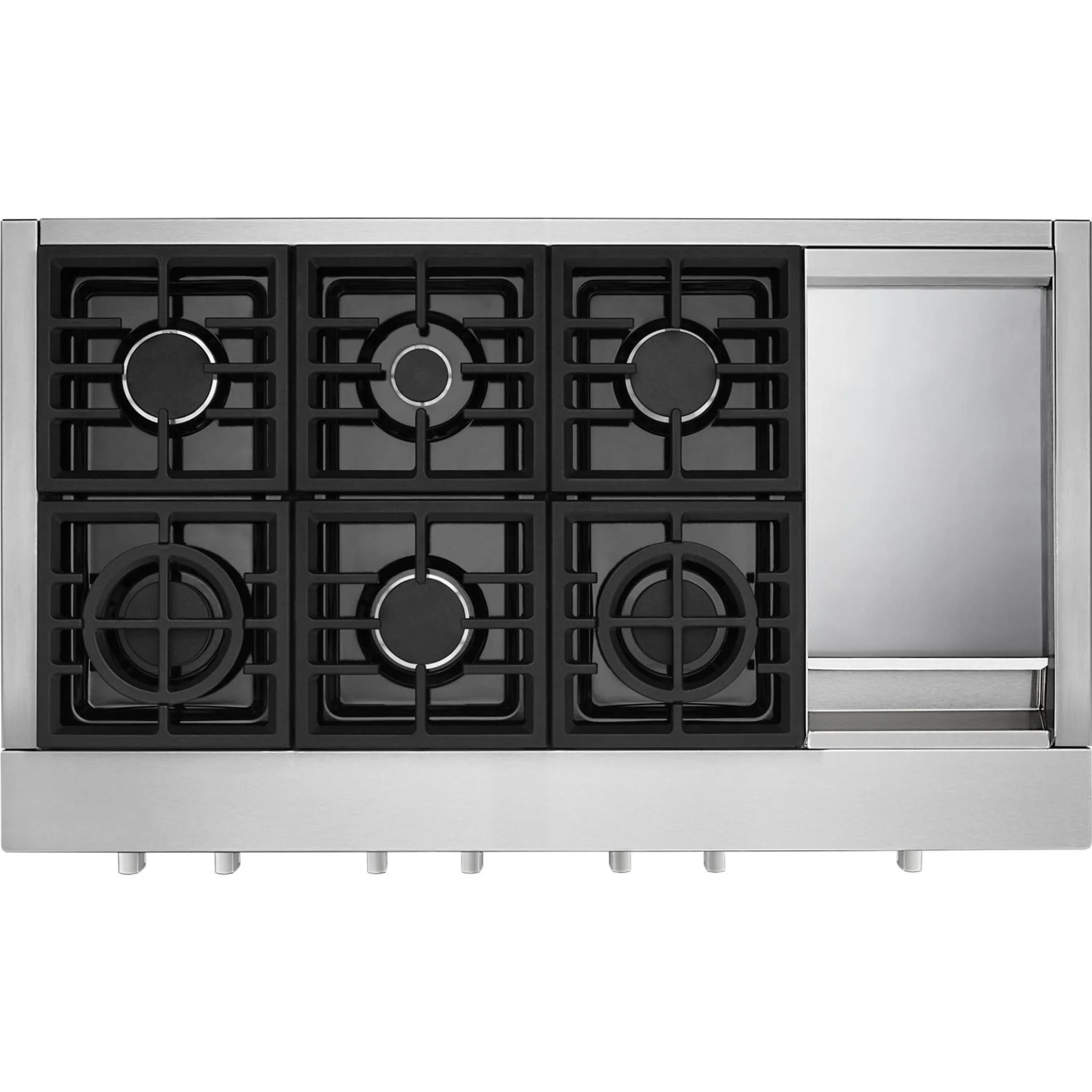 KitchenAid 48'' 6-Burner Commercial-Style Gas Rangetop with Griddle -Stainless Steel (KCGC558JSS) - Image 13