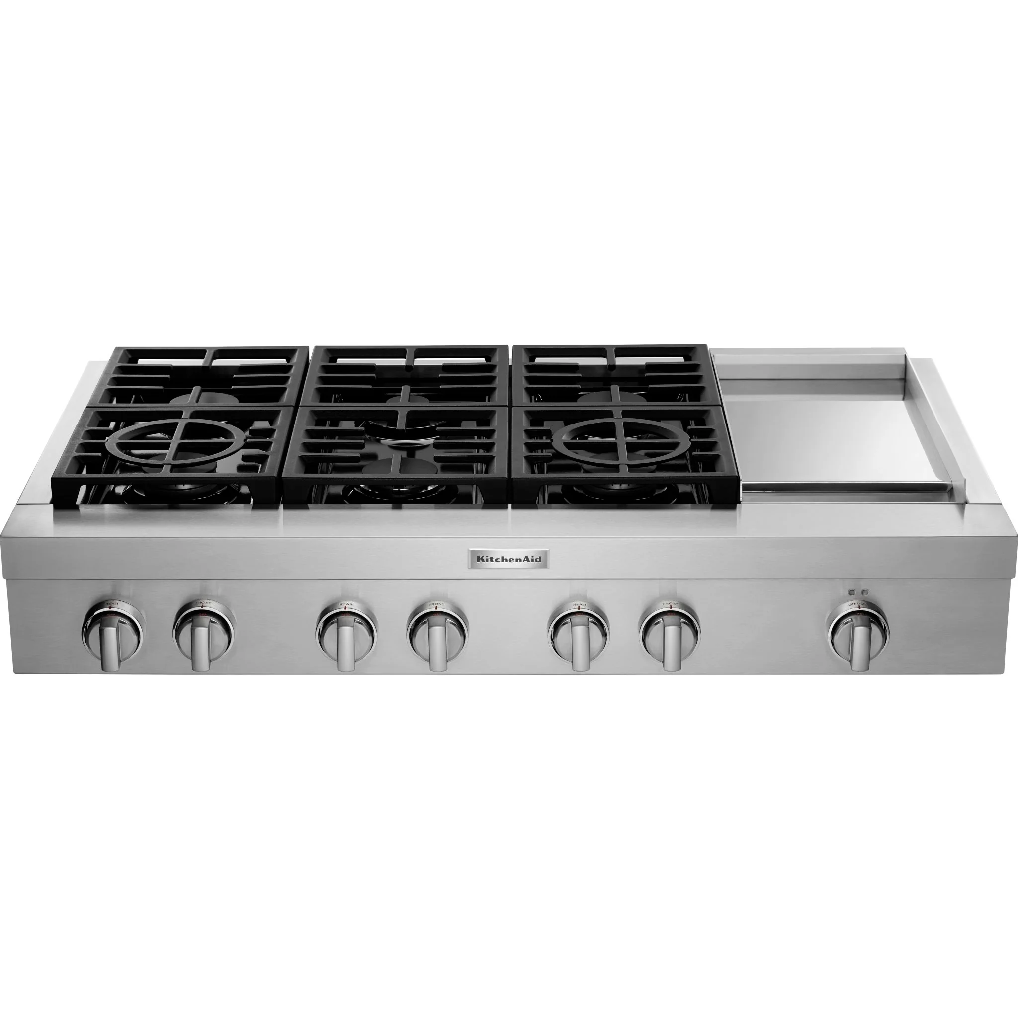 KitchenAid 48'' 6-Burner Commercial-Style Gas Rangetop with Griddle -Stainless Steel (KCGC558JSS) - Image 38