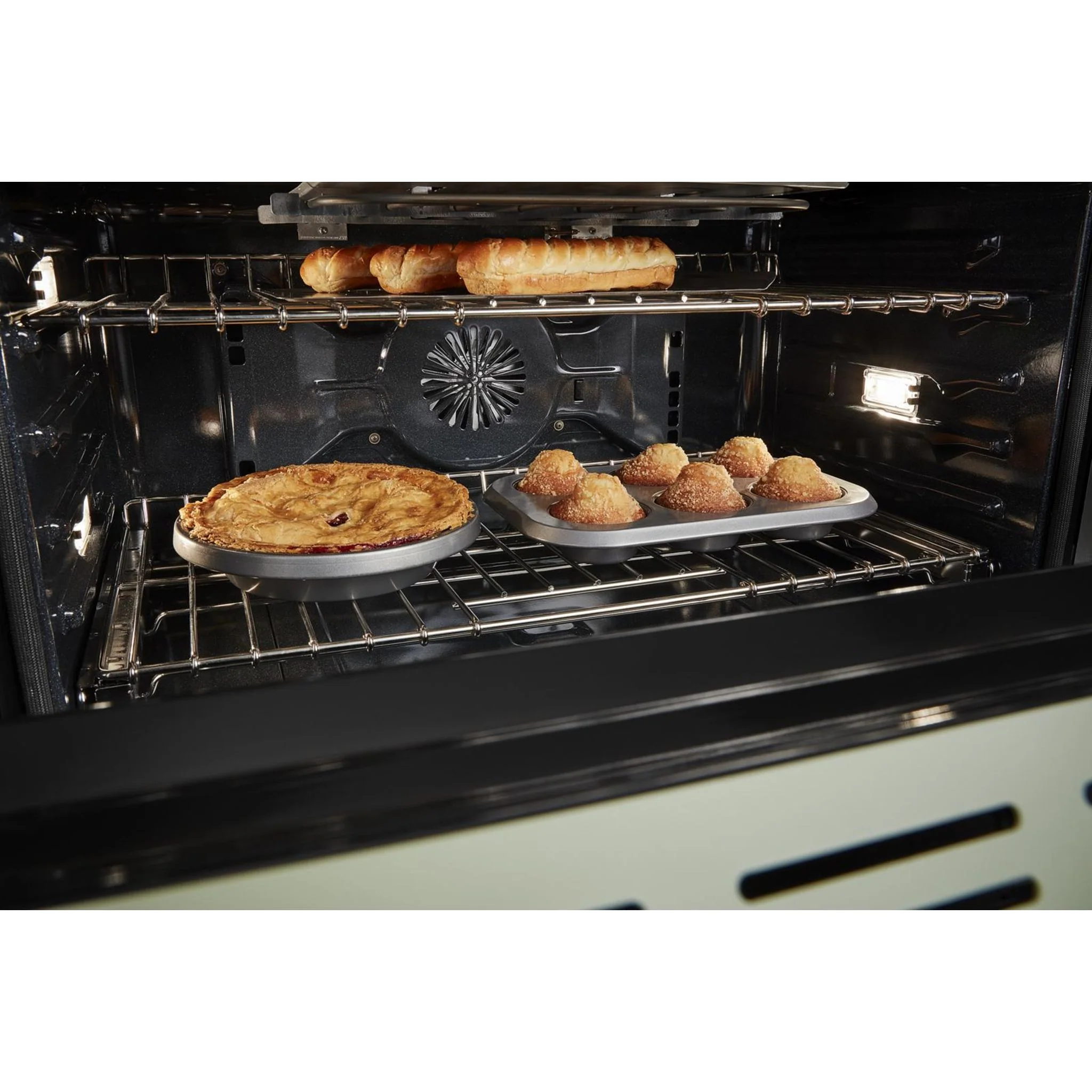 KitchenAid  36'' Smart Commercial-Style Dual Fuel Range with 6 Burners - Avocado Cream (KFDC506JAV) - Image 29