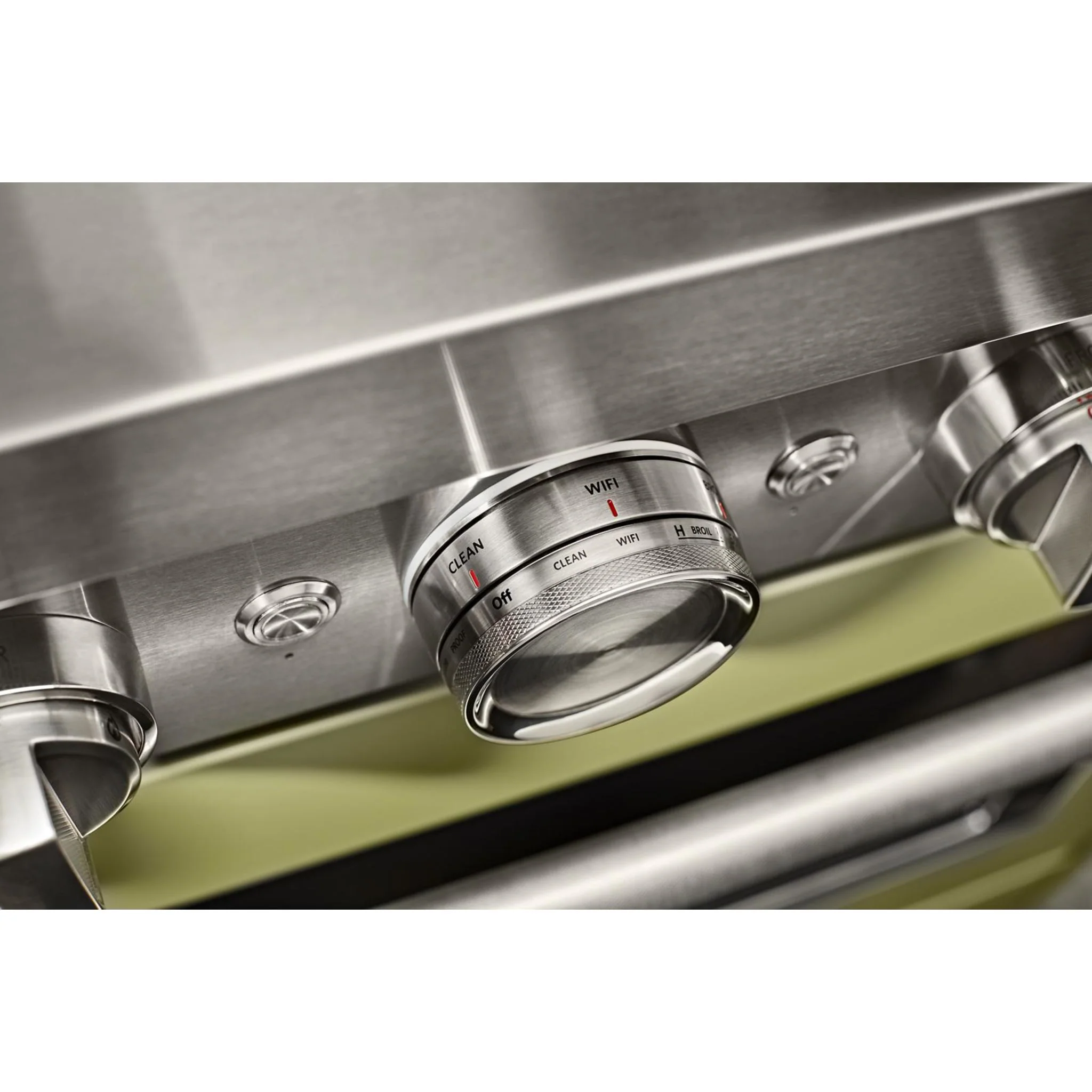 KitchenAid  36'' Smart Commercial-Style Dual Fuel Range with 6 Burners - Avocado Cream (KFDC506JAV) - Image 3