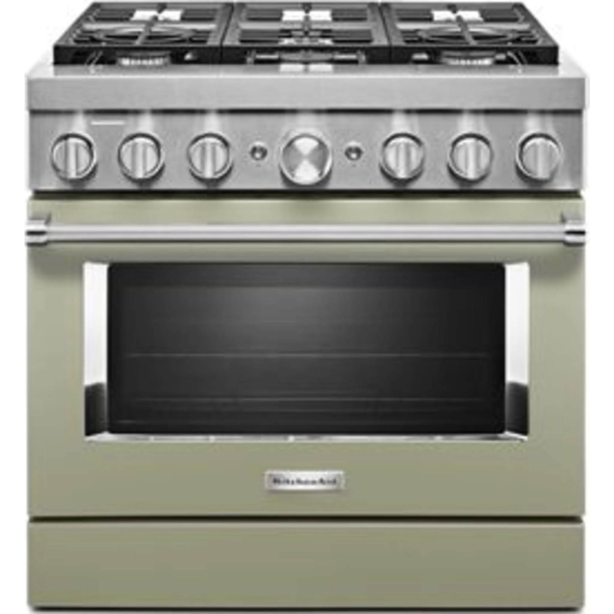 KitchenAid  36'' Smart Commercial-Style Dual Fuel Range with 6 Burners - Avocado Cream (KFDC506JAV) - Image 31