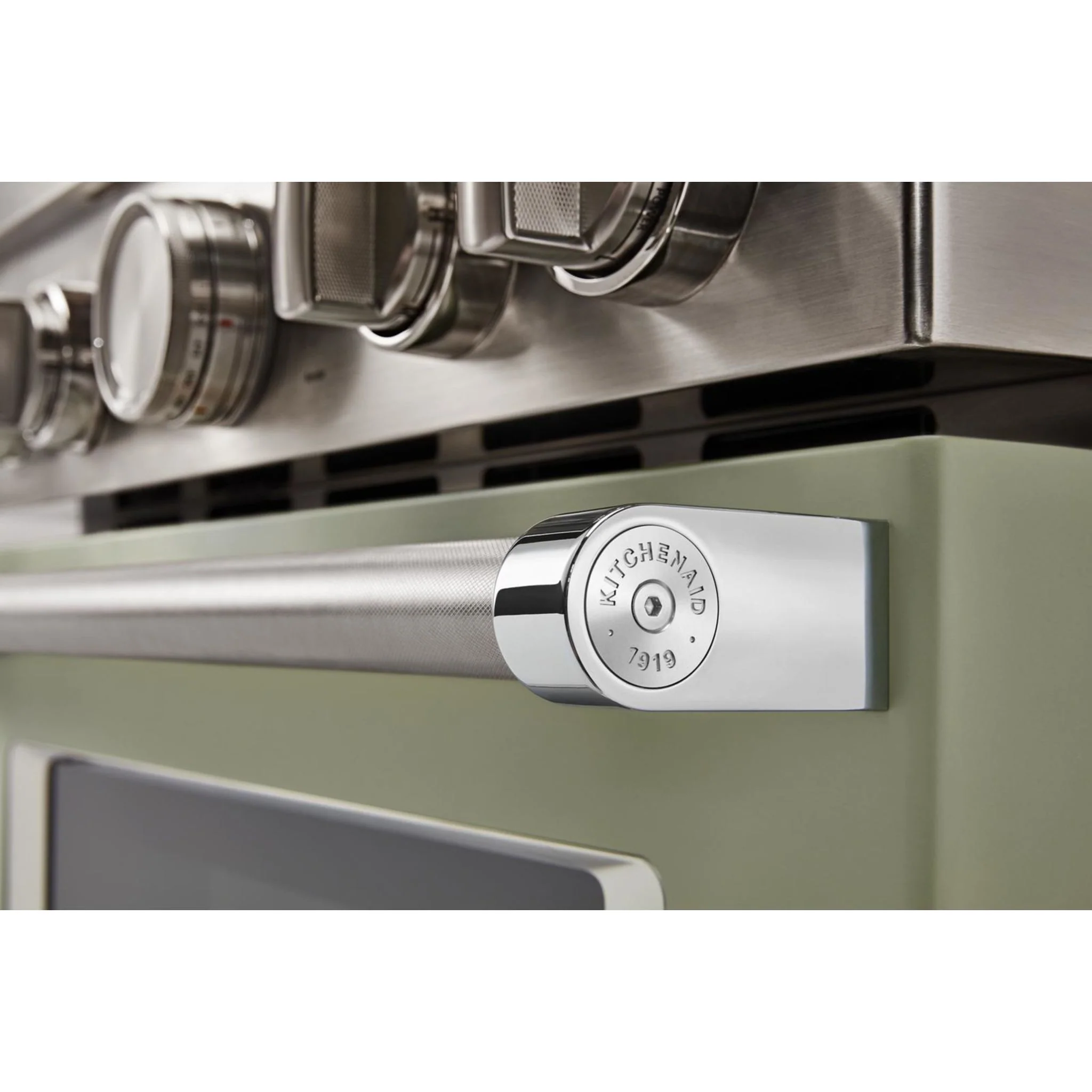 KitchenAid  36'' Smart Commercial-Style Dual Fuel Range with 6 Burners - Avocado Cream (KFDC506JAV) - Image 4