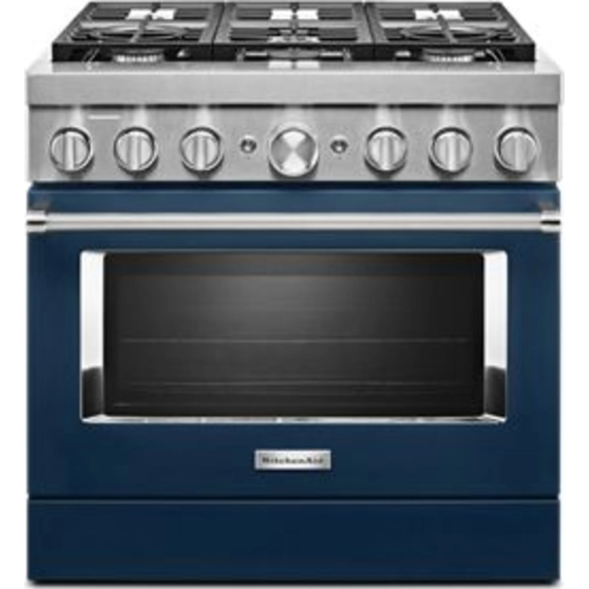 KitchenAid  36'' Smart Commercial-Style Dual Fuel Range with 6 Burners - Ink Blue (KFDC506JIB) - Image 15