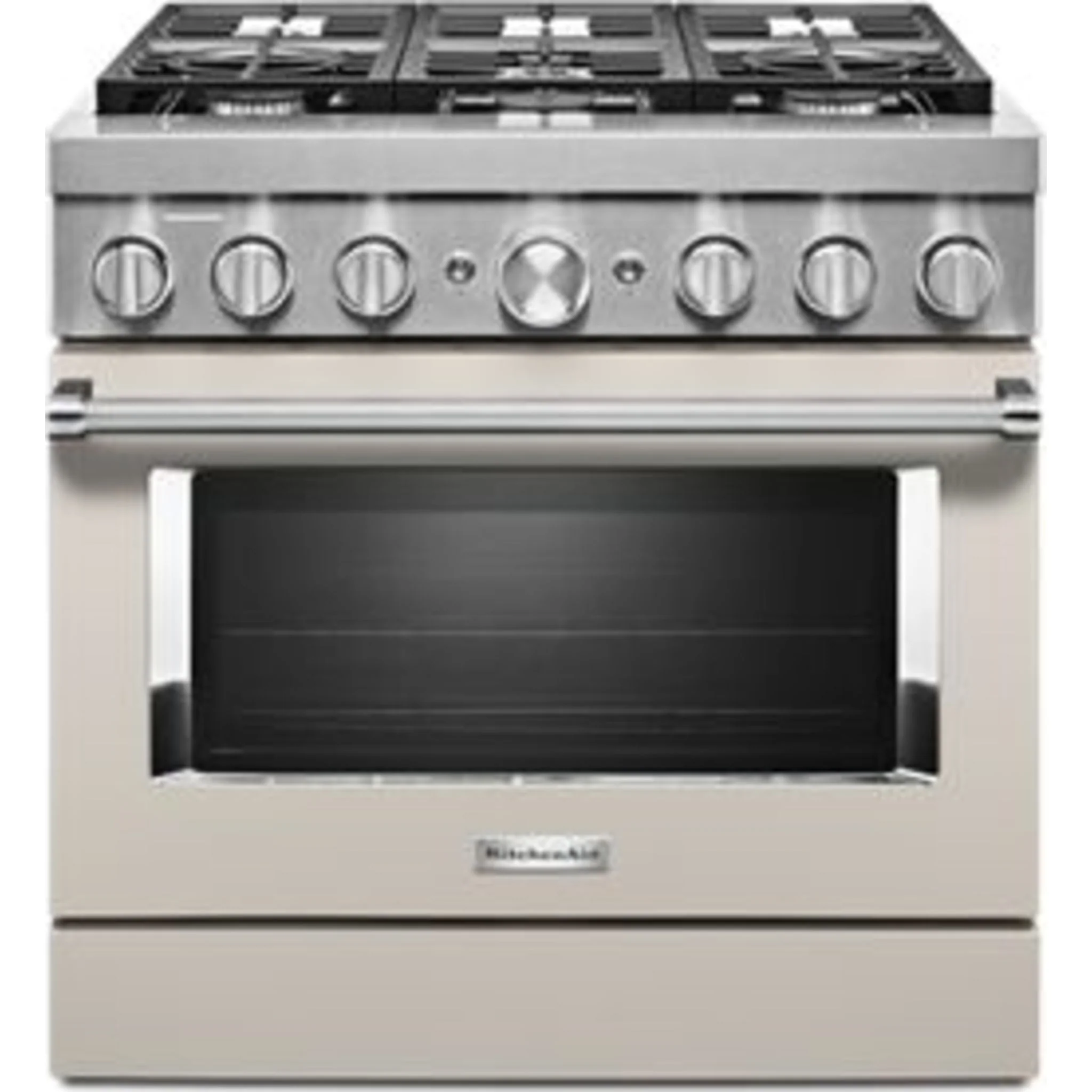 KitchenAid  36'' Smart Commercial-Style Dual Fuel Range with 6 Burners - Milkshake (KFDC506JMH) - Image 29