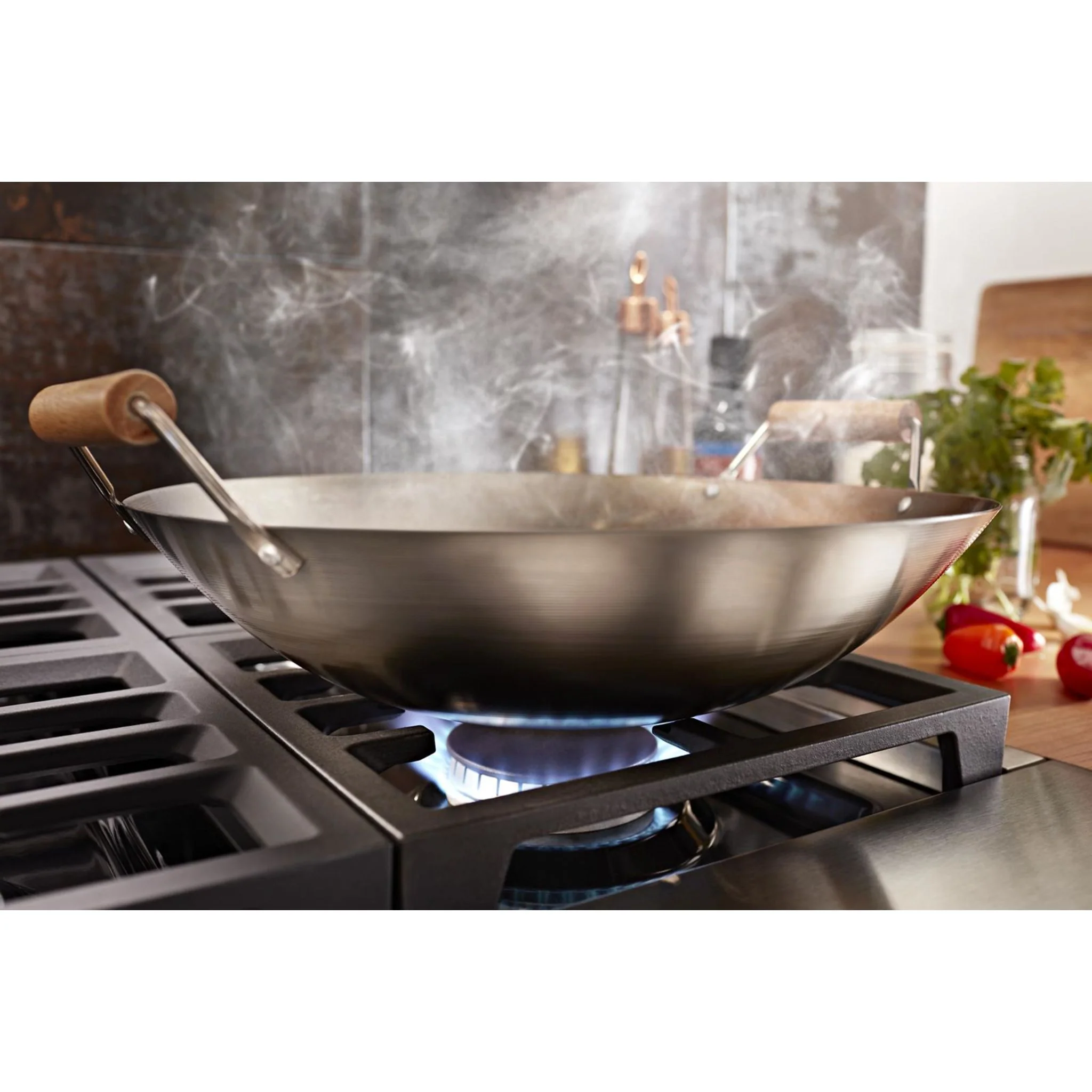 KitchenAid  36'' Smart Commercial-Style Dual Fuel Range with 6 Burners - Milkshake (KFDC506JMH) - Image 36