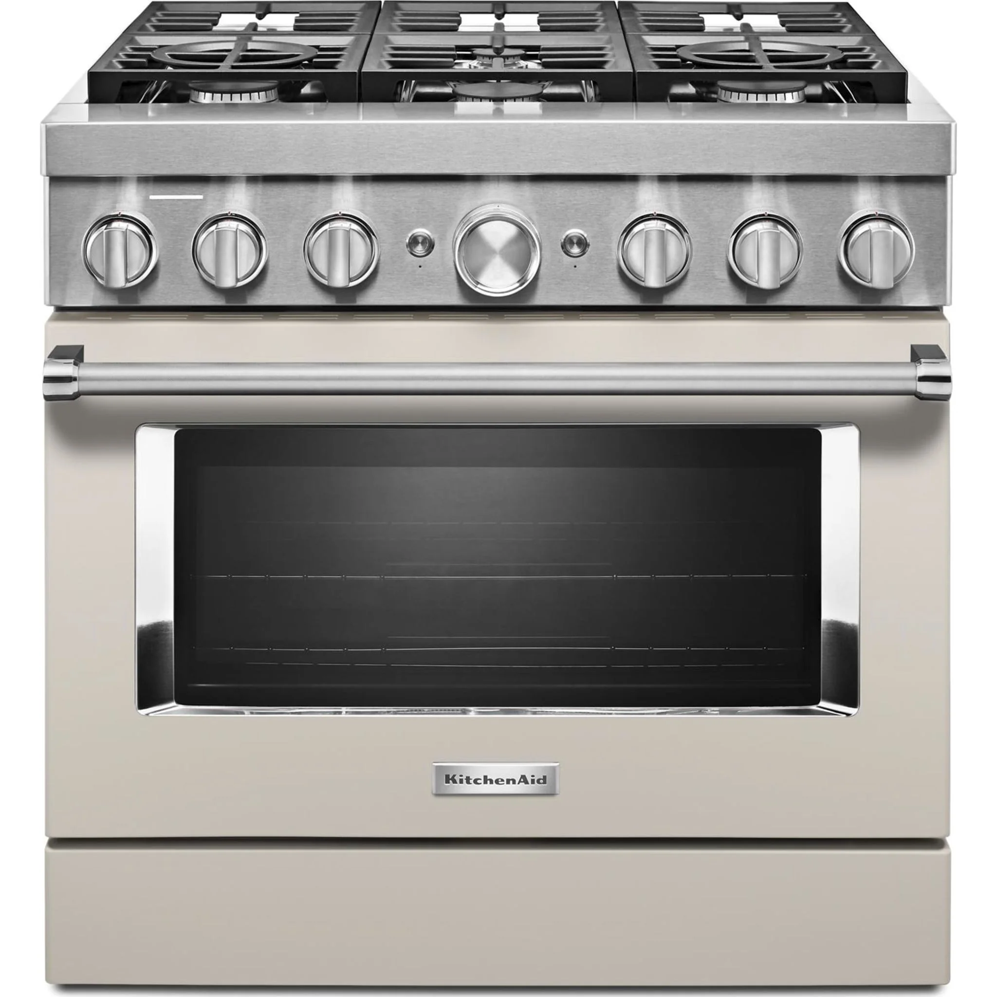 KitchenAid  36'' Smart Commercial-Style Dual Fuel Range with 6 Burners - Milkshake (KFDC506JMH) - Image 57