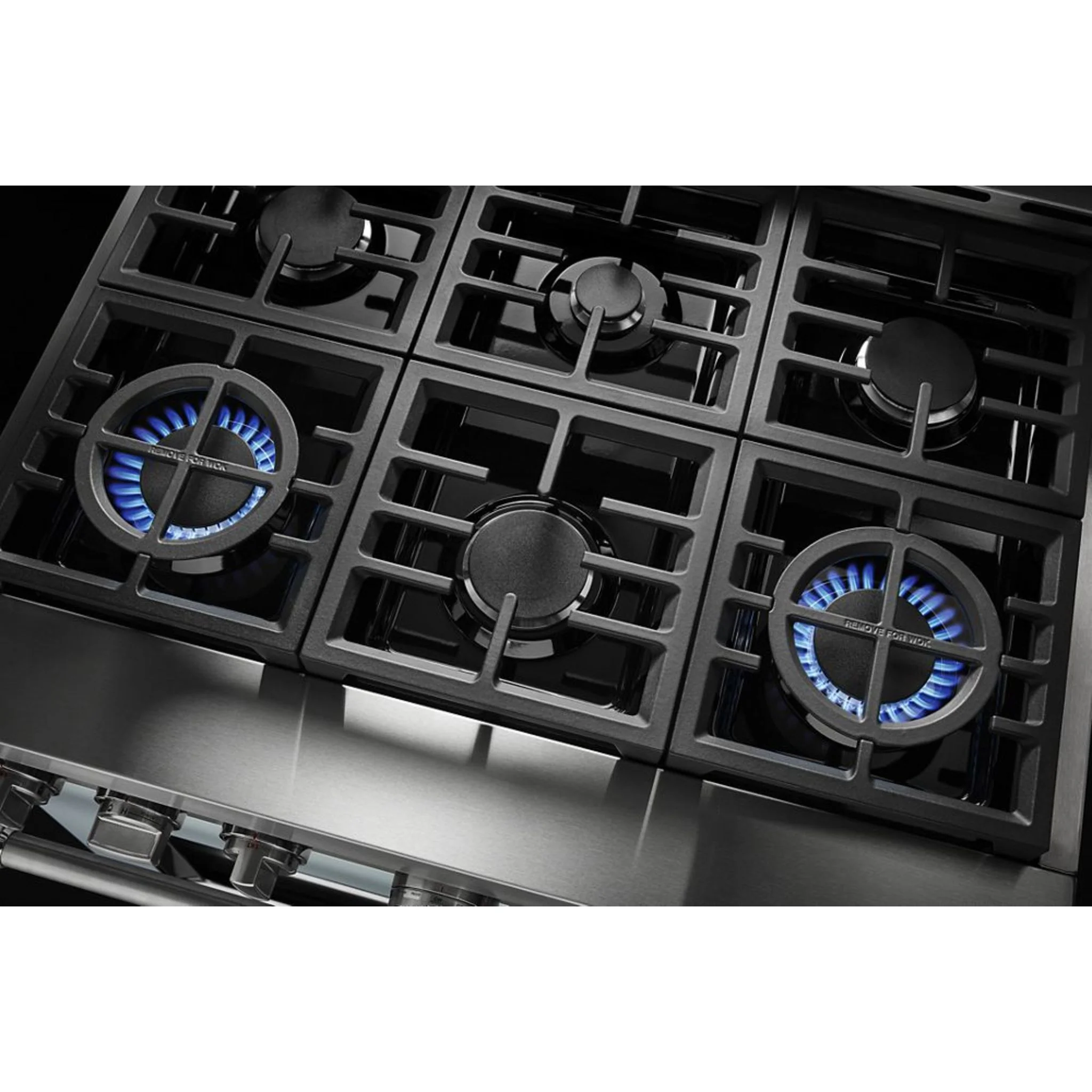 KitchenAid  36'' Smart Commercial-Style Dual Fuel Range with 6 Burners - Scorched Orange (KFDC506JSC) - Image 14