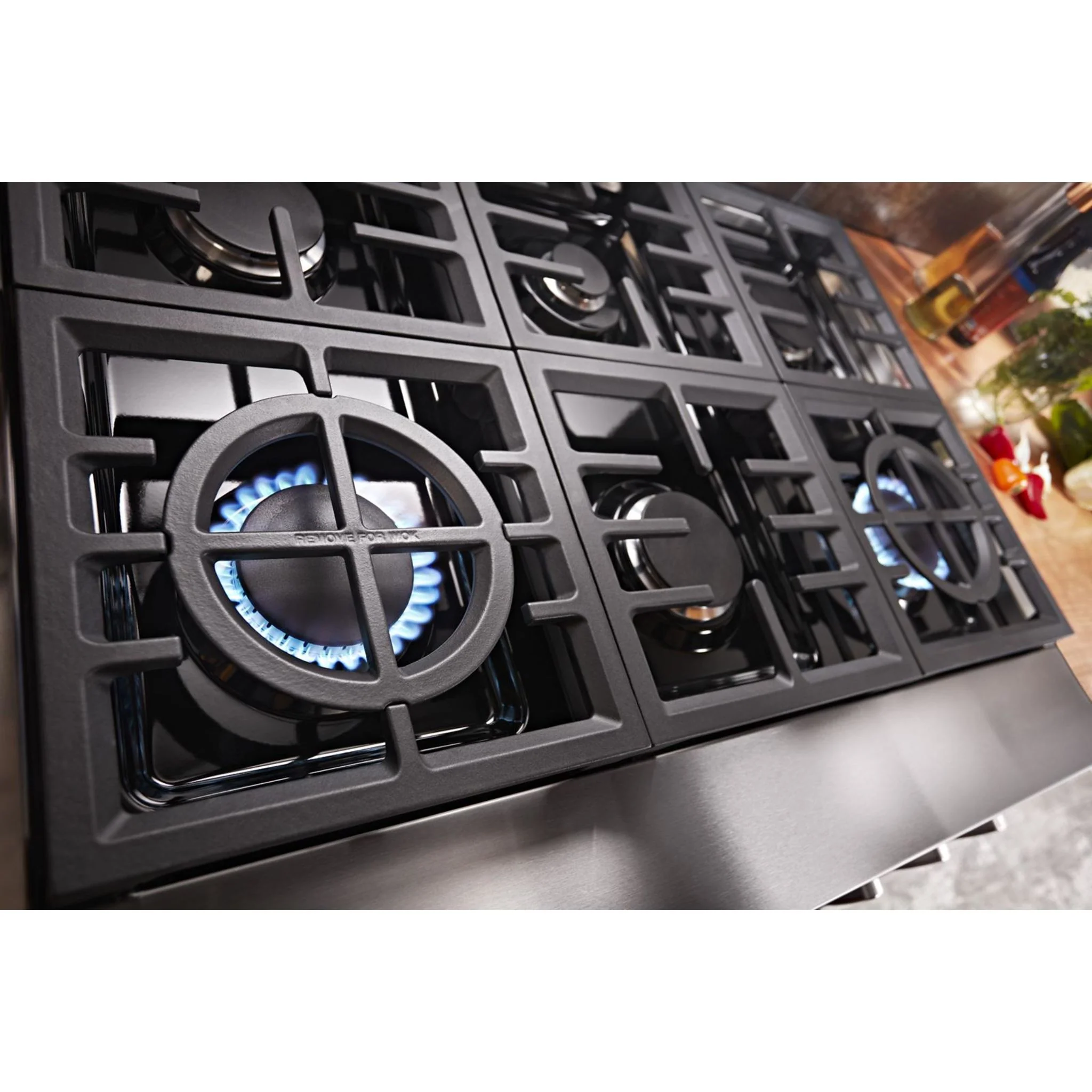 KitchenAid  36'' Smart Commercial-Style Dual Fuel Range with 6 Burners - Scorched Orange (KFDC506JSC) - Image 34