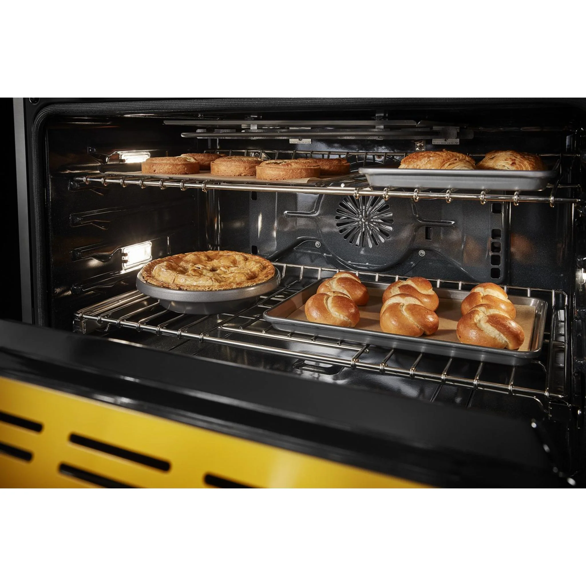 KitchenAid  36'' Smart Commercial-Style Dual Fuel Range with 6 Burners - Yellow Pepper (KFDC506JYP) - Image 23