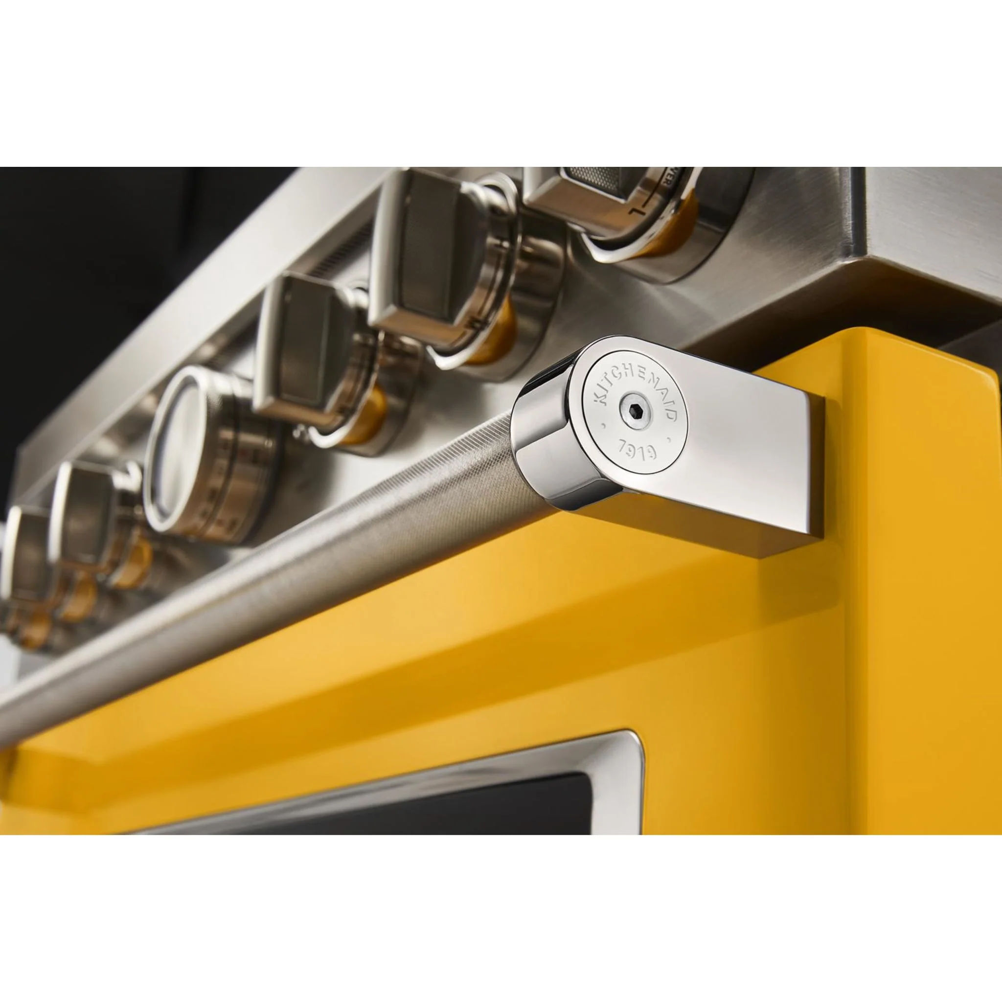 KitchenAid  36'' Smart Commercial-Style Dual Fuel Range with 6 Burners - Yellow Pepper (KFDC506JYP) - Image 6