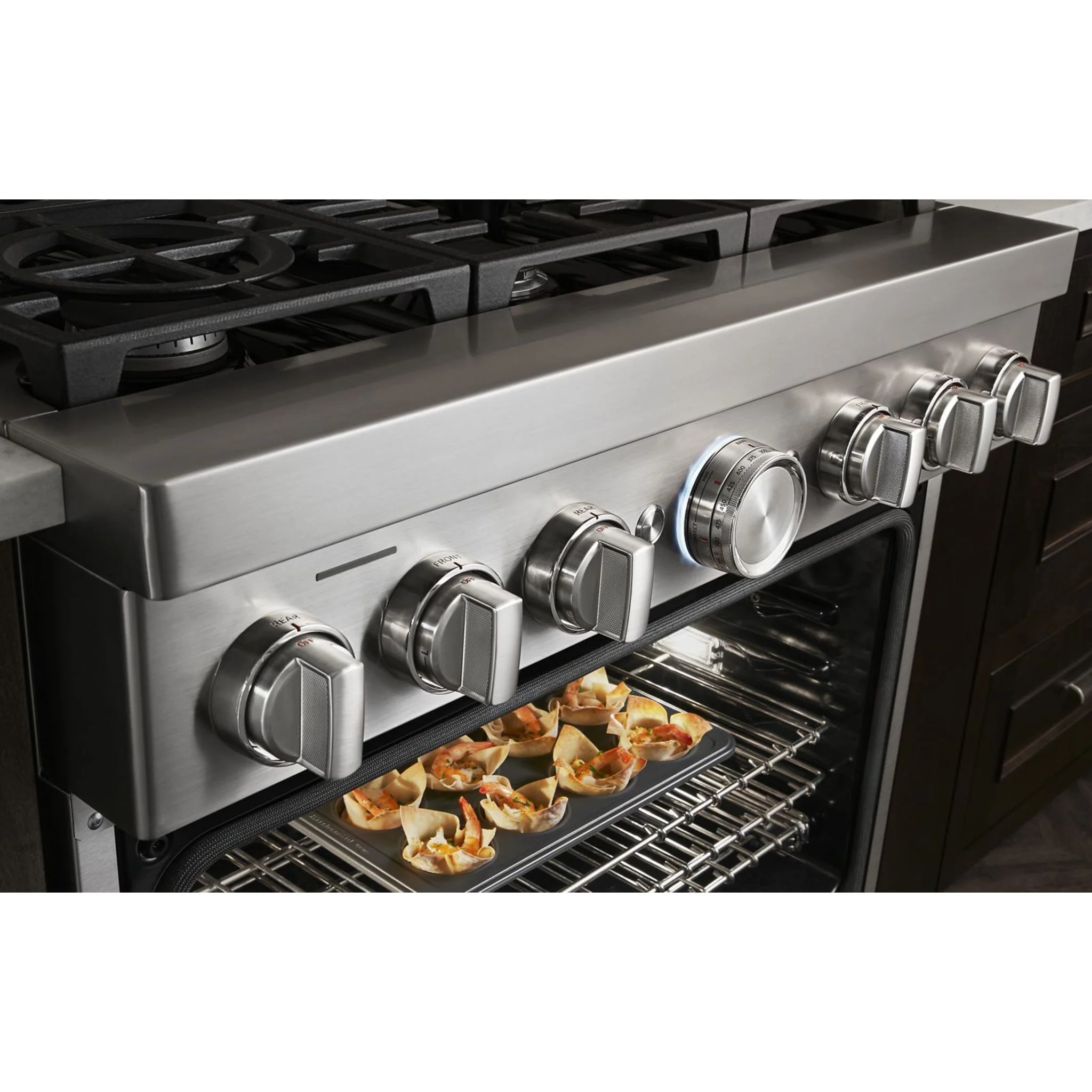 KitchenAid  36'' Smart Commercial-Style Gas Range with 6 Burners - Ink Blue (KFGC506JIB) - Image 17