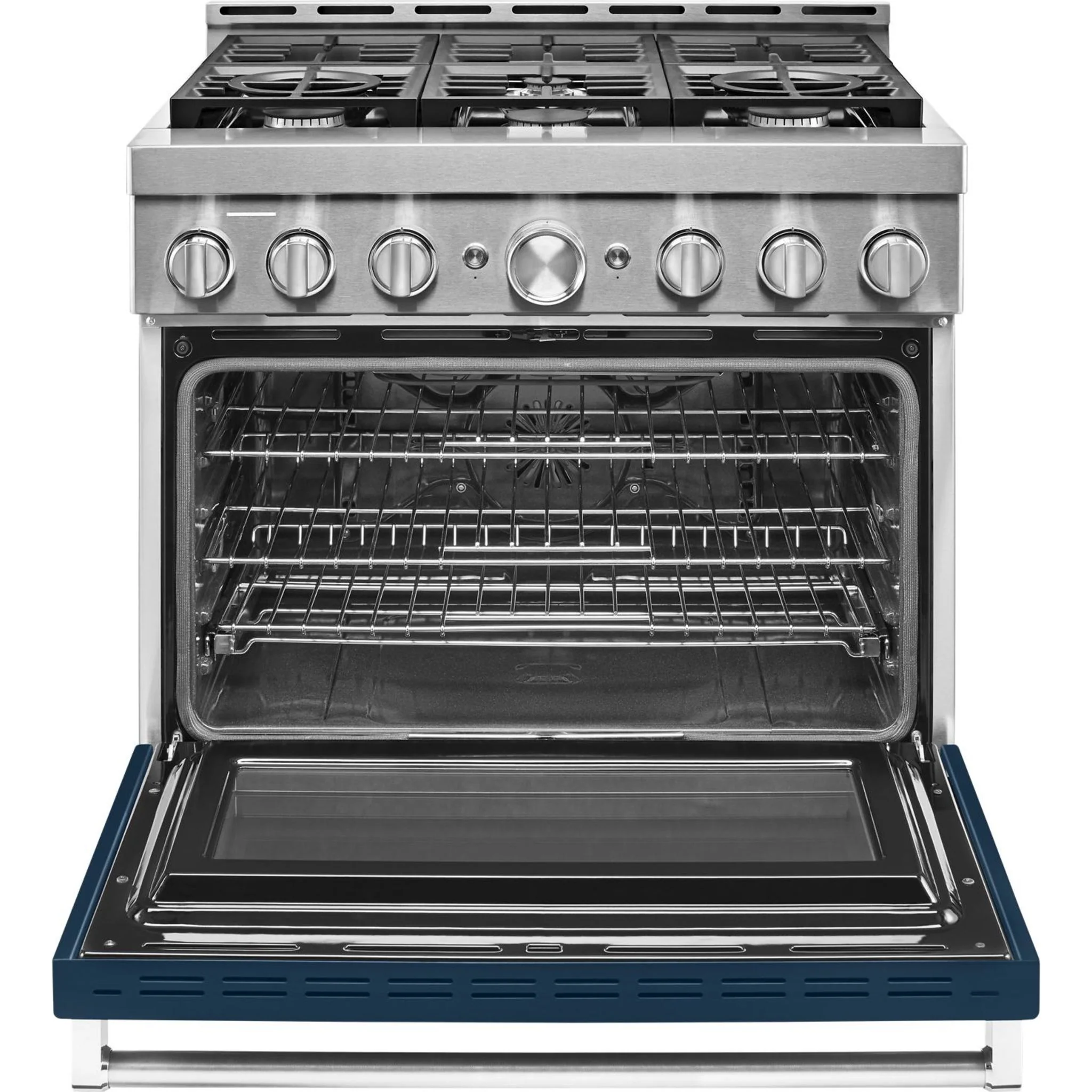 KitchenAid  36'' Smart Commercial-Style Gas Range with 6 Burners - Ink Blue (KFGC506JIB) - Image 21