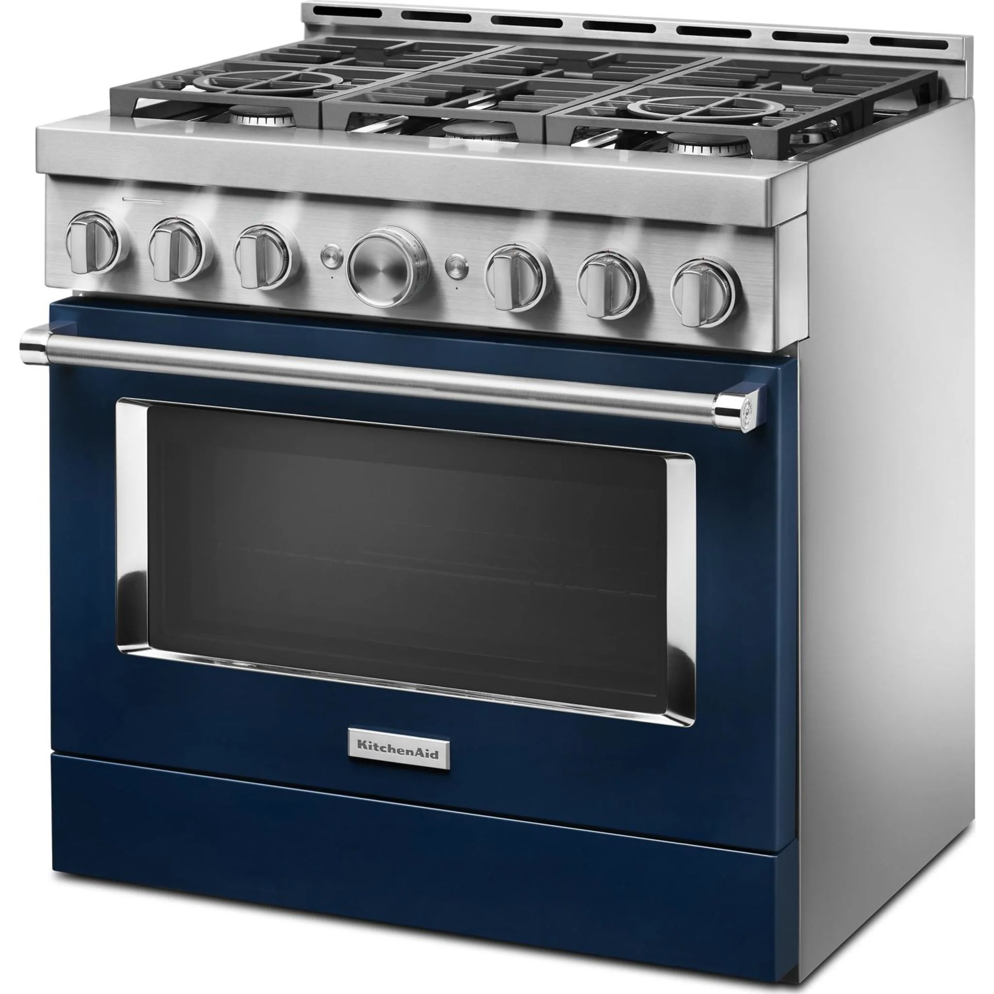 KitchenAid  36'' Smart Commercial-Style Gas Range with 6 Burners - Ink Blue (KFGC506JIB) - Image 29