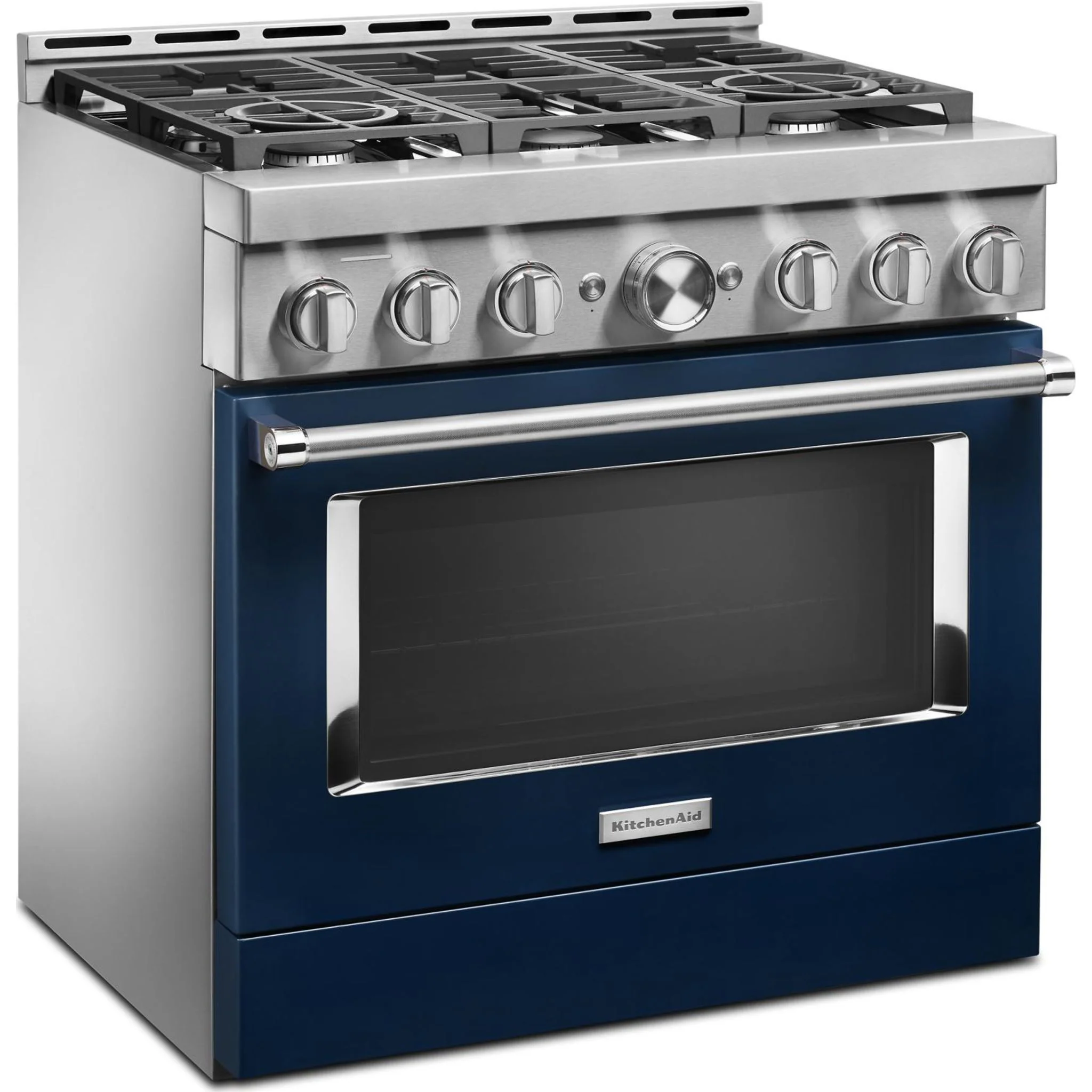 KitchenAid  36'' Smart Commercial-Style Gas Range with 6 Burners - Ink Blue (KFGC506JIB) - Image 36