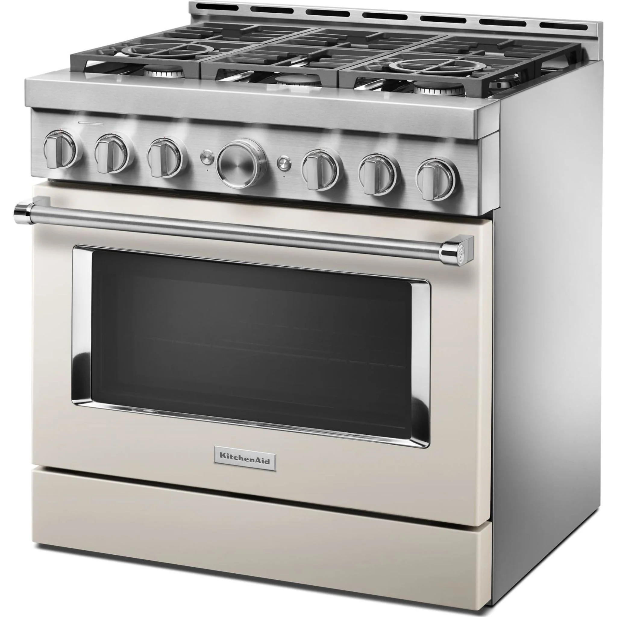KitchenAid  36'' Smart Commercial-Style Gas Range with 6 Burners - Milkshake (KFGC506JMH) - Image 19