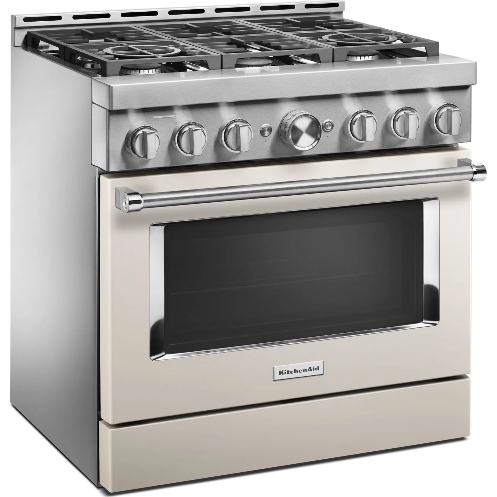 KitchenAid  36'' Smart Commercial-Style Gas Range with 6 Burners - Milkshake (KFGC506JMH) - Image 32