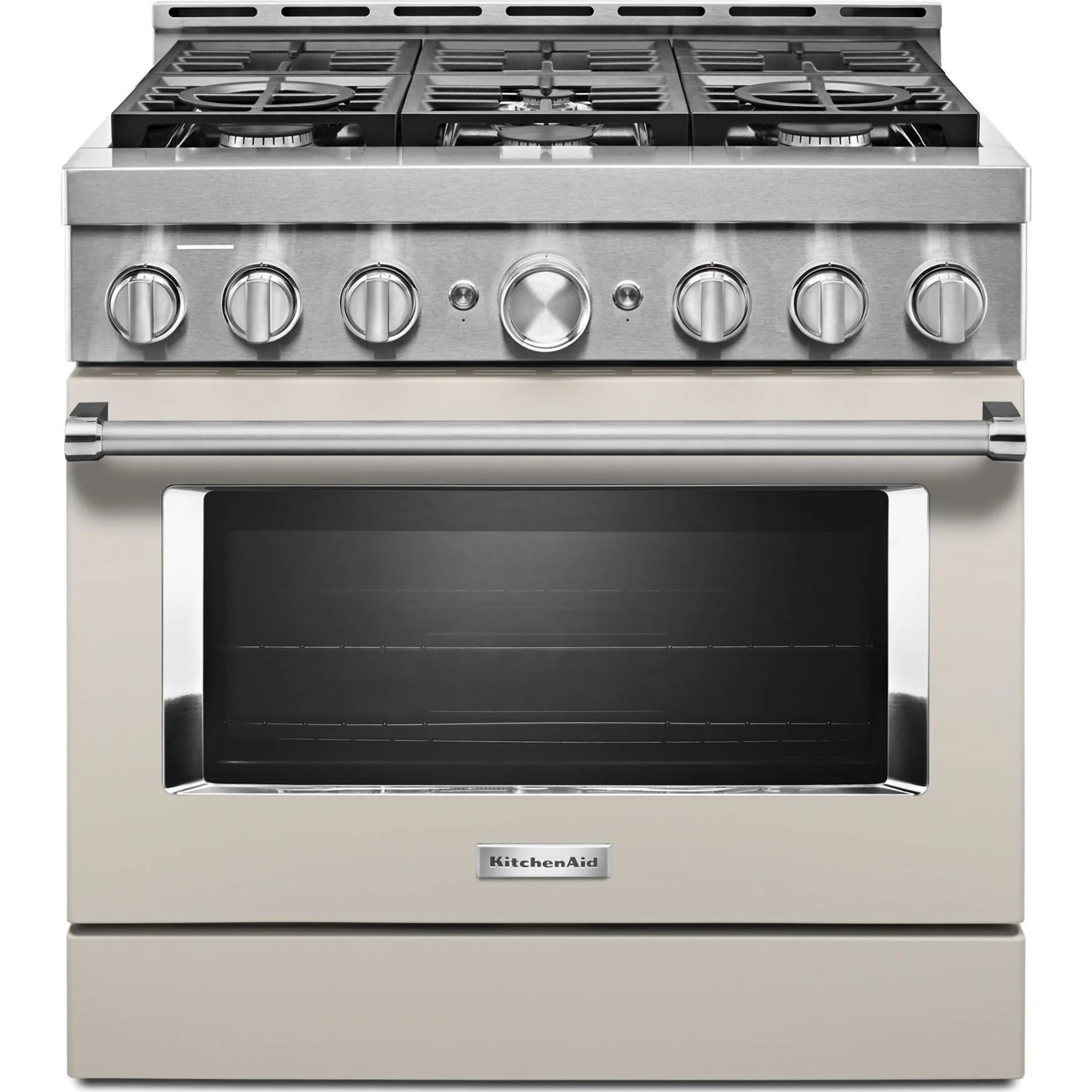 KitchenAid  36'' Smart Commercial-Style Gas Range with 6 Burners - Milkshake (KFGC506JMH) - Image 41