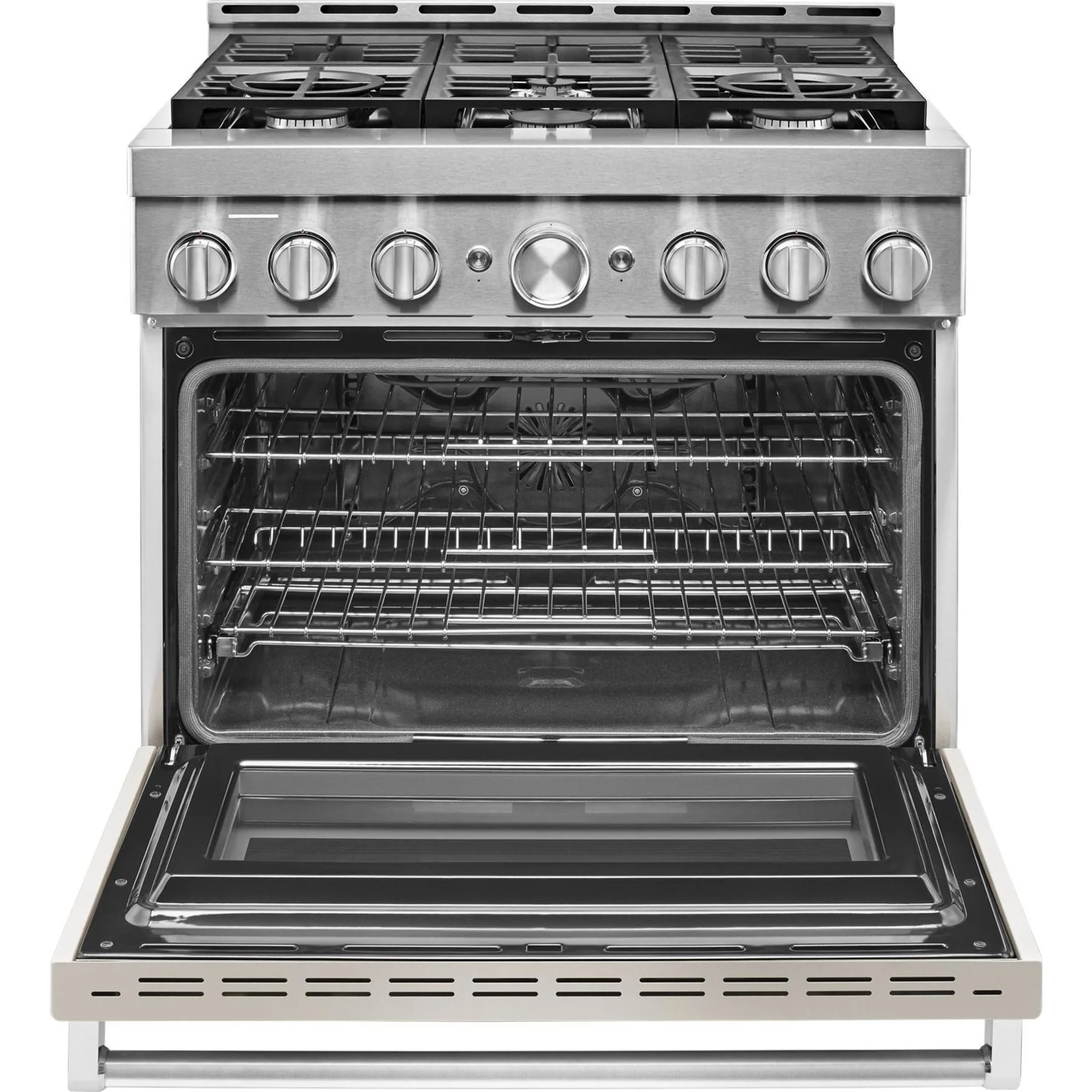 KitchenAid  36'' Smart Commercial-Style Gas Range with 6 Burners - Milkshake (KFGC506JMH) - Image 42