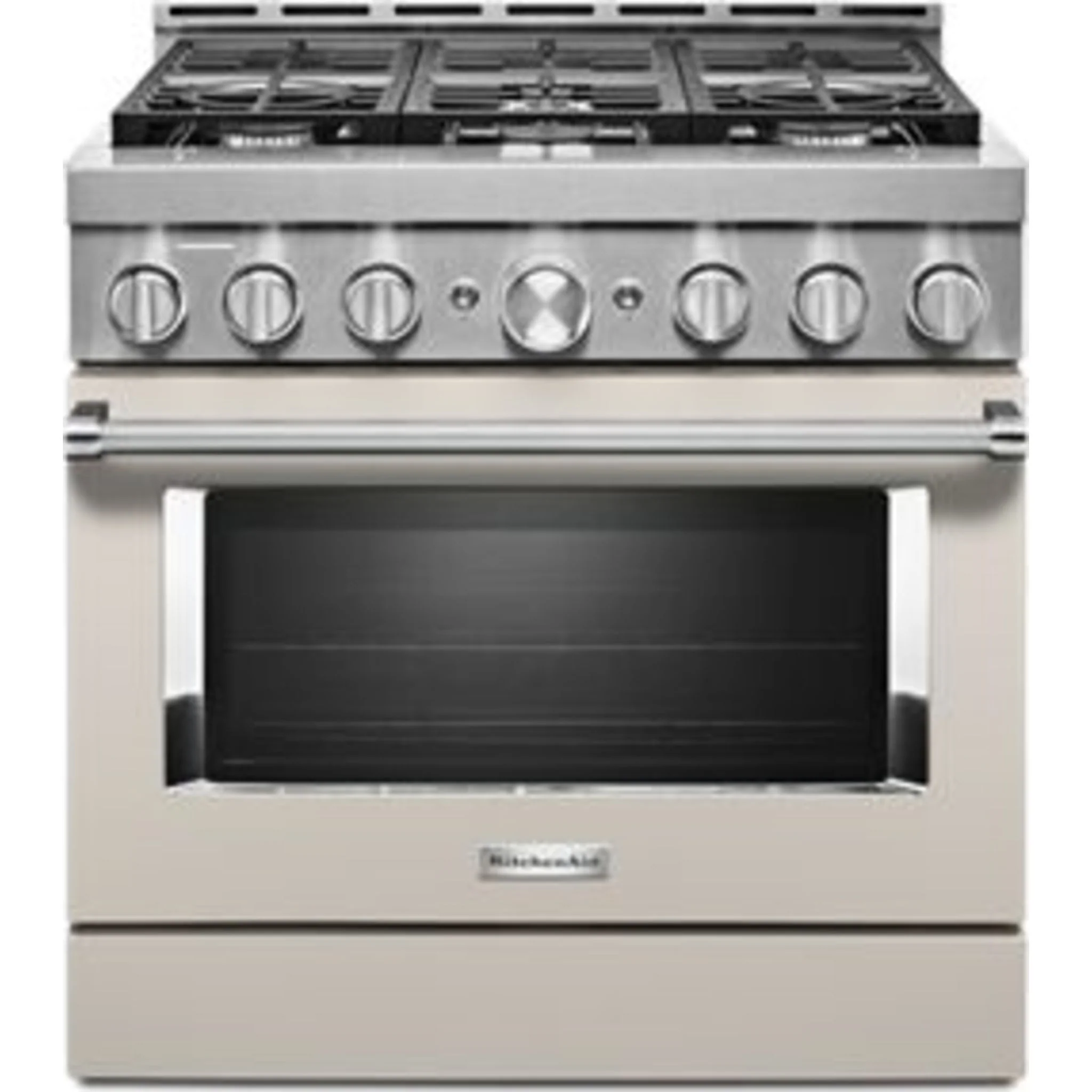 KitchenAid  36'' Smart Commercial-Style Gas Range with 6 Burners - Milkshake (KFGC506JMH) - Image 43