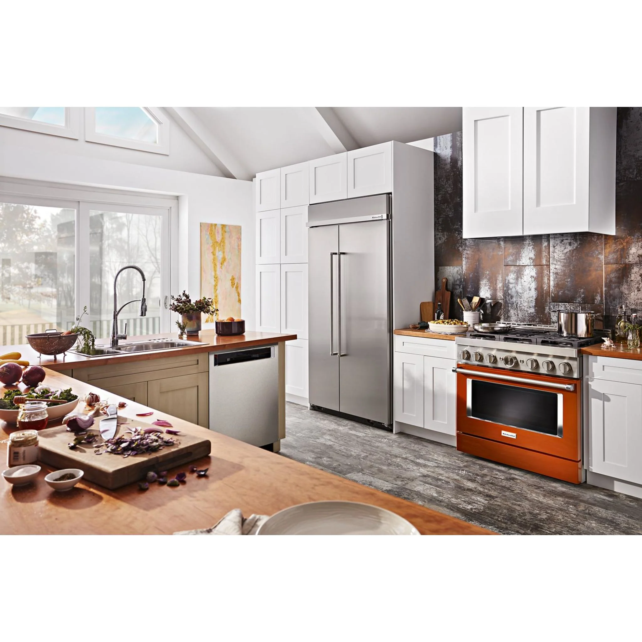 KitchenAid  36'' Smart Commercial-Style Gas Range with 6 Burners - Scorched Orange (KFGC506JSC) - Image 26