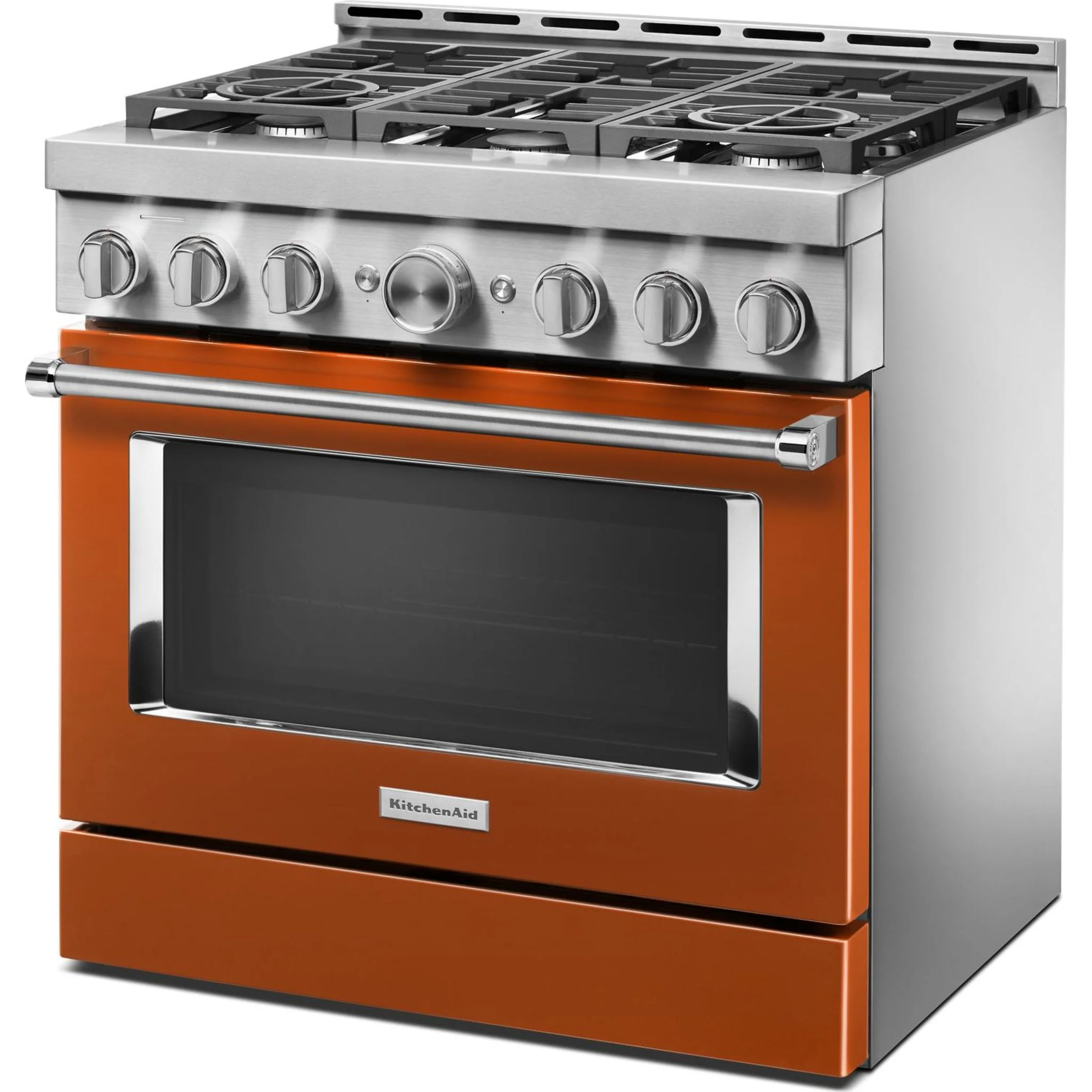 KitchenAid  36'' Smart Commercial-Style Gas Range with 6 Burners - Scorched Orange (KFGC506JSC) - Image 45