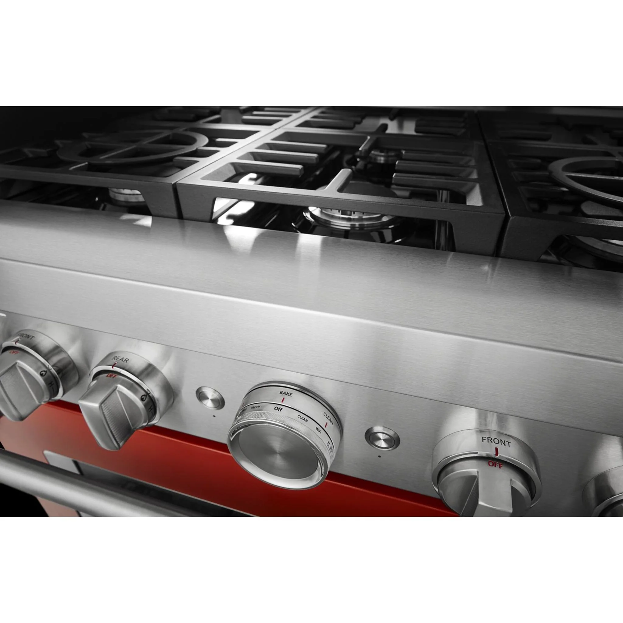 KitchenAid  36'' Smart Commercial-Style Gas Range with 6 Burners - Scorched Orange (KFGC506JSC) - Image 8