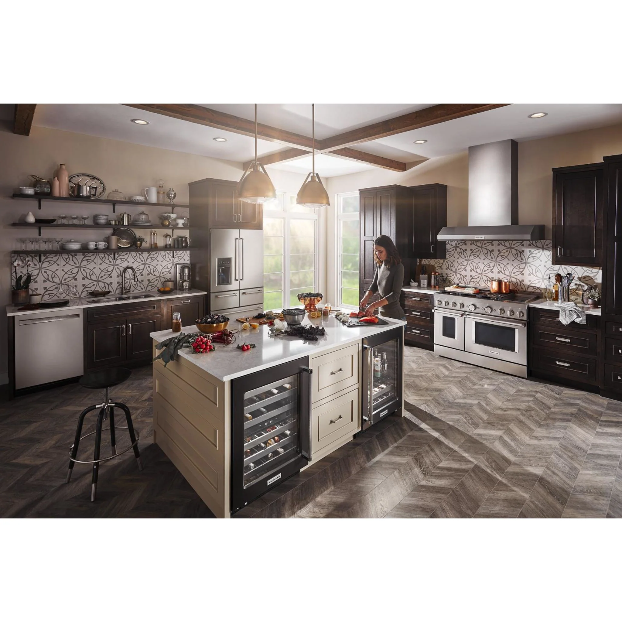 KitchenAid 25.8 Cu. Ft. 36" Multi-Door Freestanding Refrigerator with Platinum Interior Design -Stainless Steel (KRMF706ESS) - Image 17