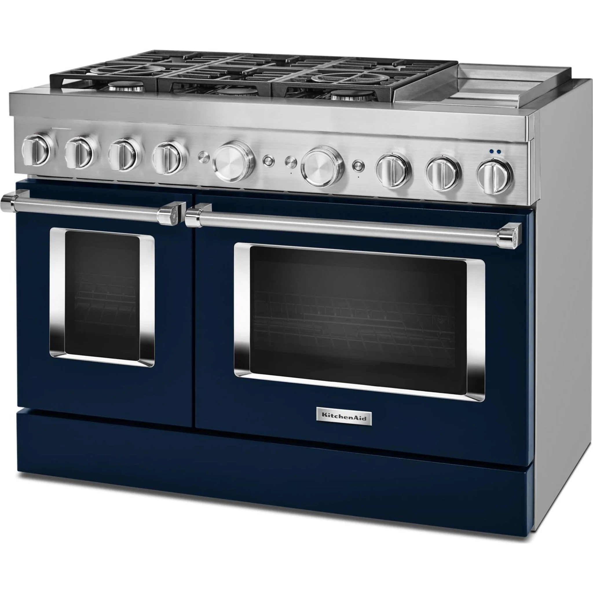 KitchenAid  48'' Smart Commercial-Style Dual Fuel Range with Griddle - Ink Blue (KFDC558JIB) - Image 39