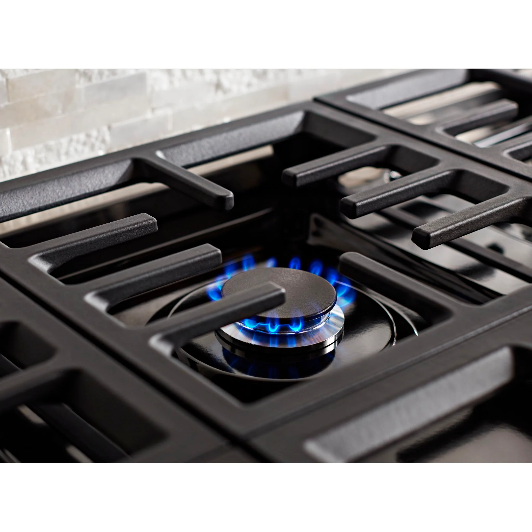 KitchenAid  48'' Smart Commercial-Style Dual Fuel Range with Griddle - Ink Blue (KFDC558JIB) - Image 4