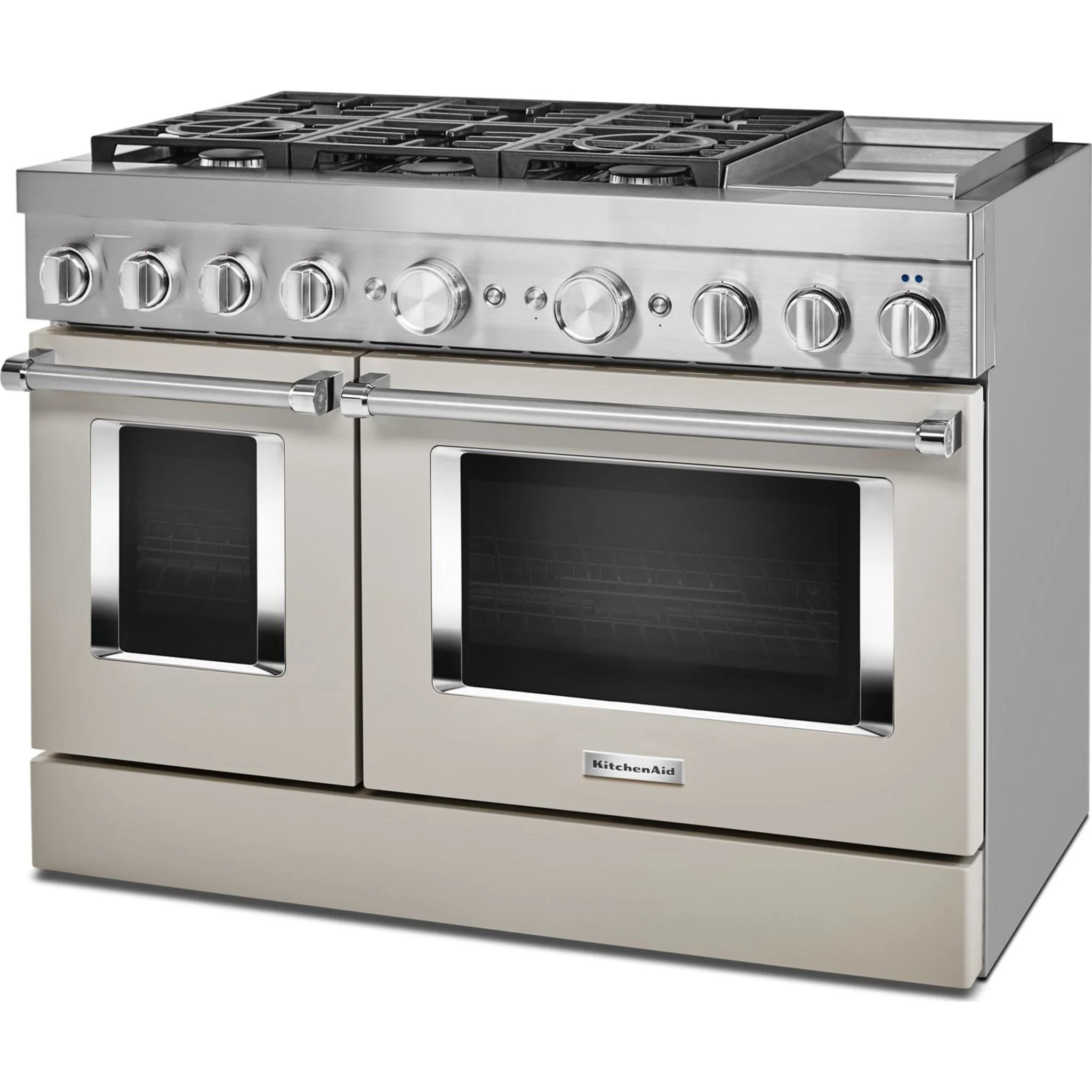 KitchenAid  48'' Smart Commercial-Style Dual Fuel Range with Griddle - Milkshake (KFDC558JMH) - Image 50