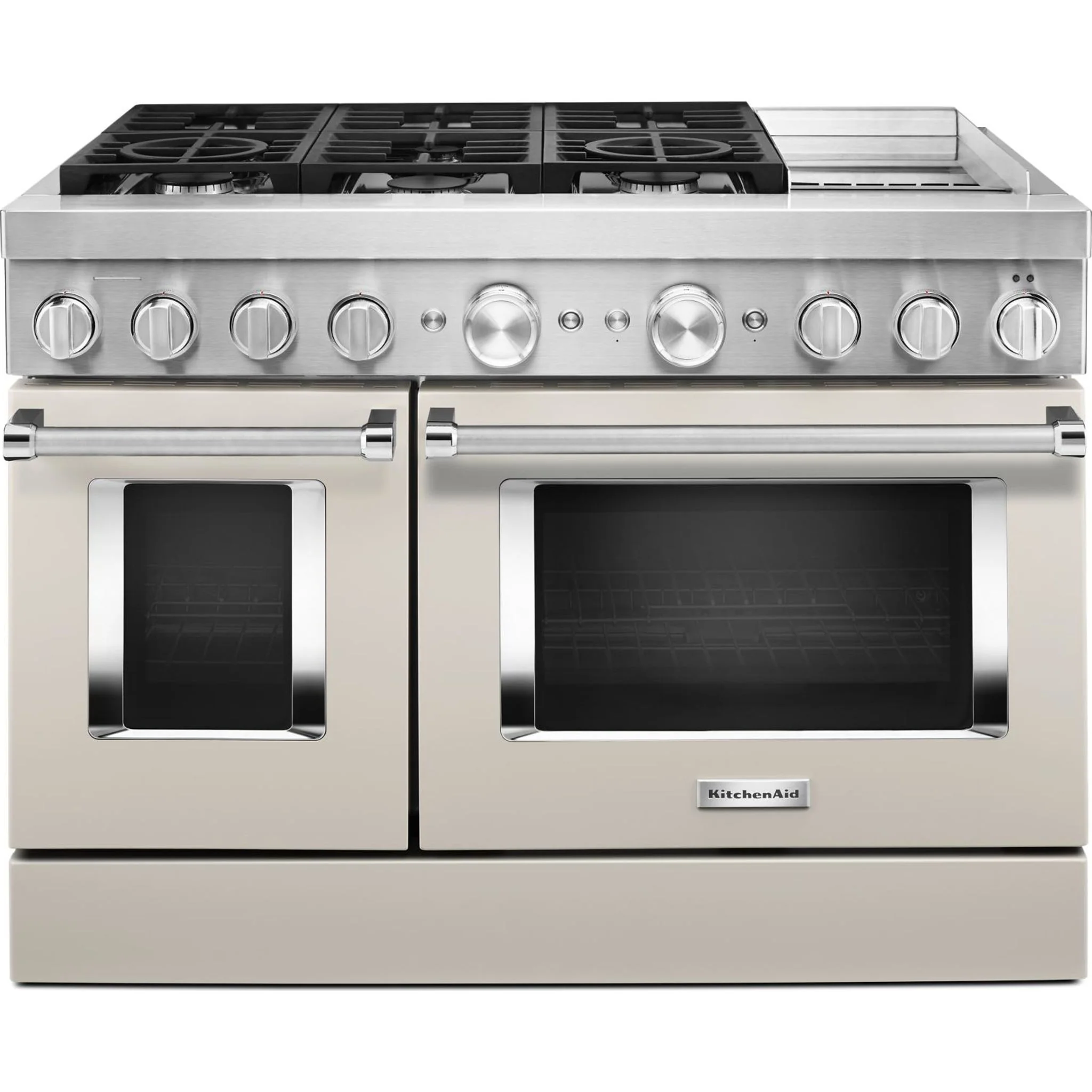 KitchenAid  48'' Smart Commercial-Style Dual Fuel Range with Griddle - Milkshake (KFDC558JMH) - Image 63