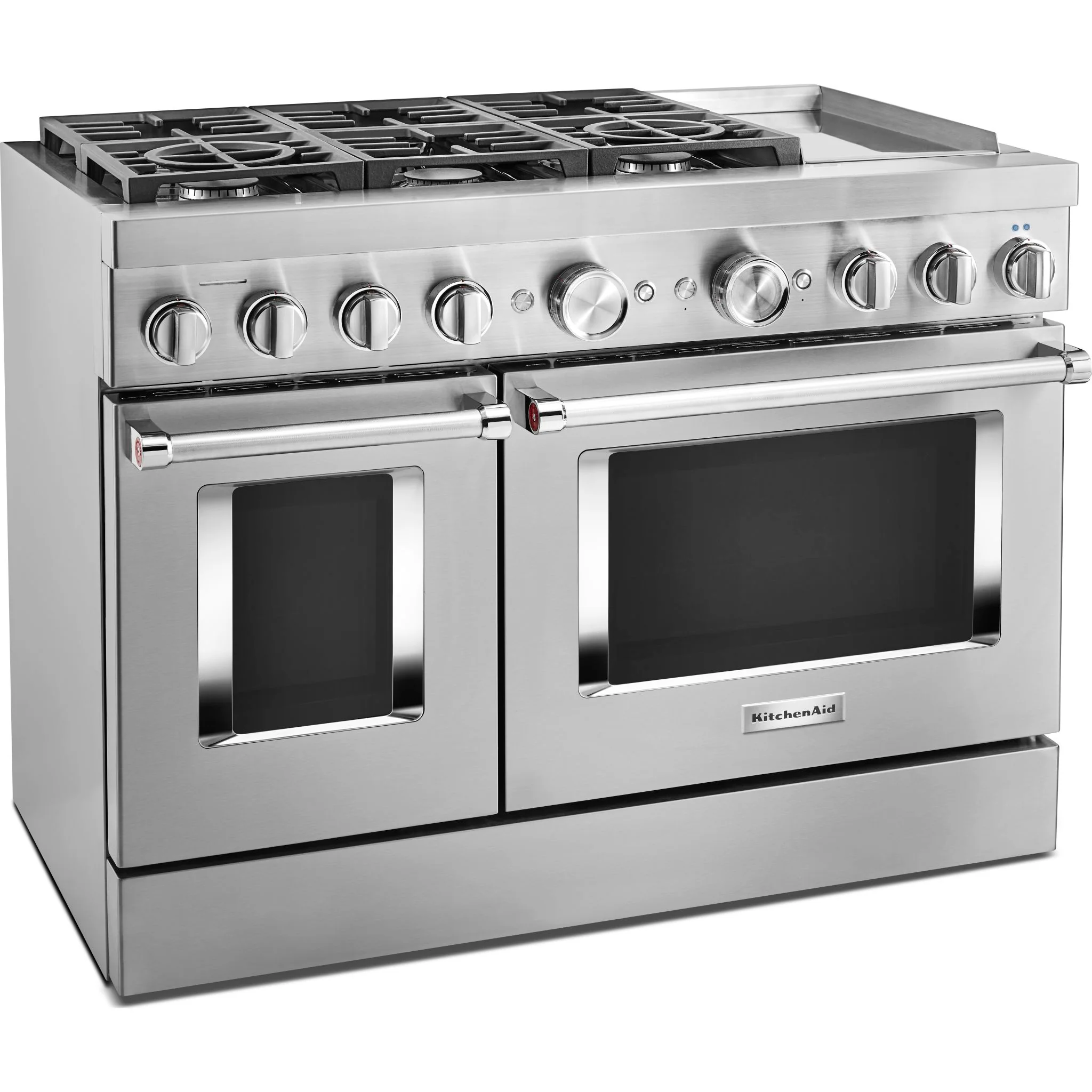 KitchenAid  48'' Smart Commercial-Style Dual Fuel Range with Griddle - Stainless Steel (KFDC558JSS) - Image 3