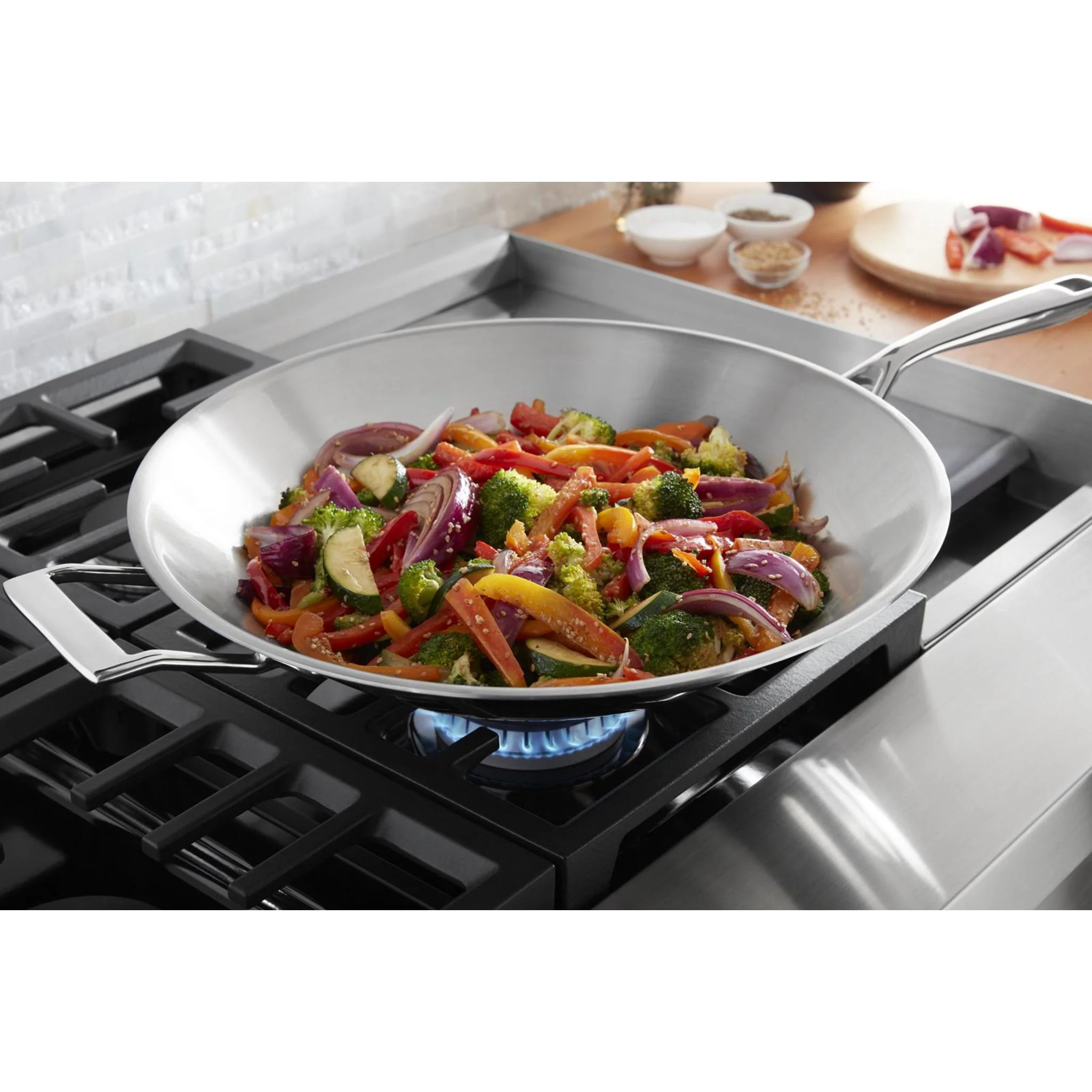 KitchenAid  48'' Smart Commercial-Style Dual Fuel Range with Griddle - Stainless Steel (KFDC558JSS) - Image 43
