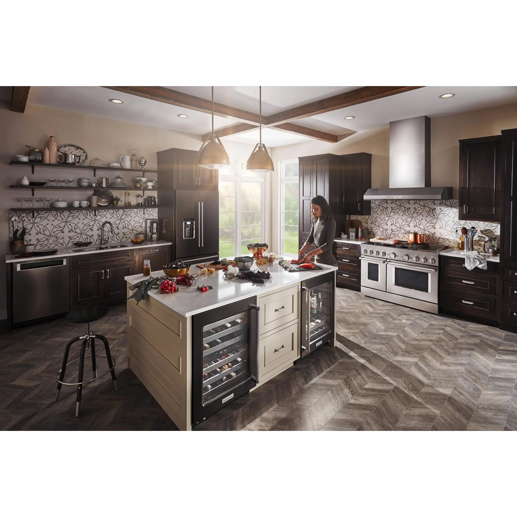 KitchenAid  48'' Smart Commercial-Style Dual Fuel Range with Griddle - Stainless Steel (KFDC558JSS) - Image 47