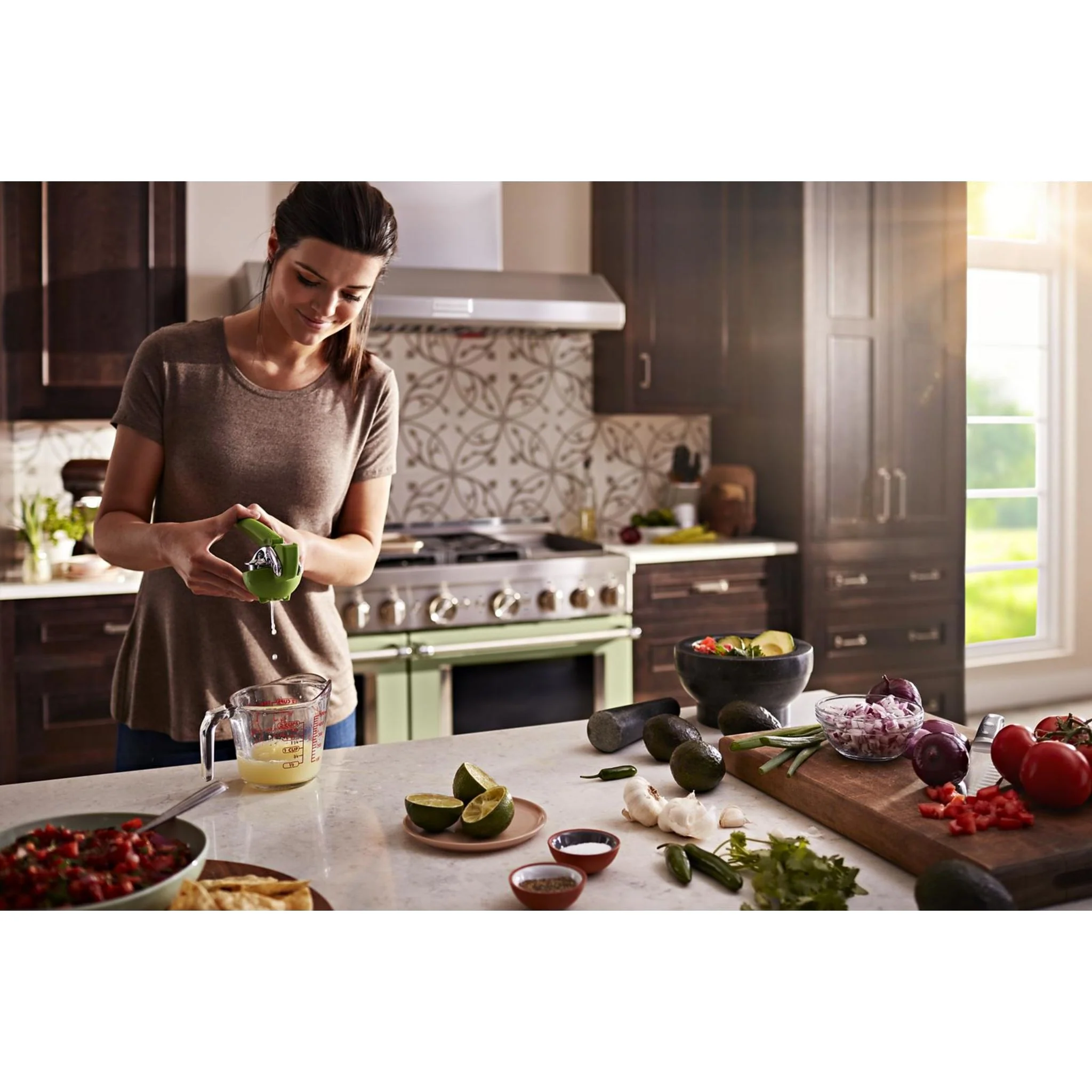 KitchenAid  48'' Smart Commercial-Style Gas Range with Griddle - Avocado Cream (KFGC558JAV) - Image 57