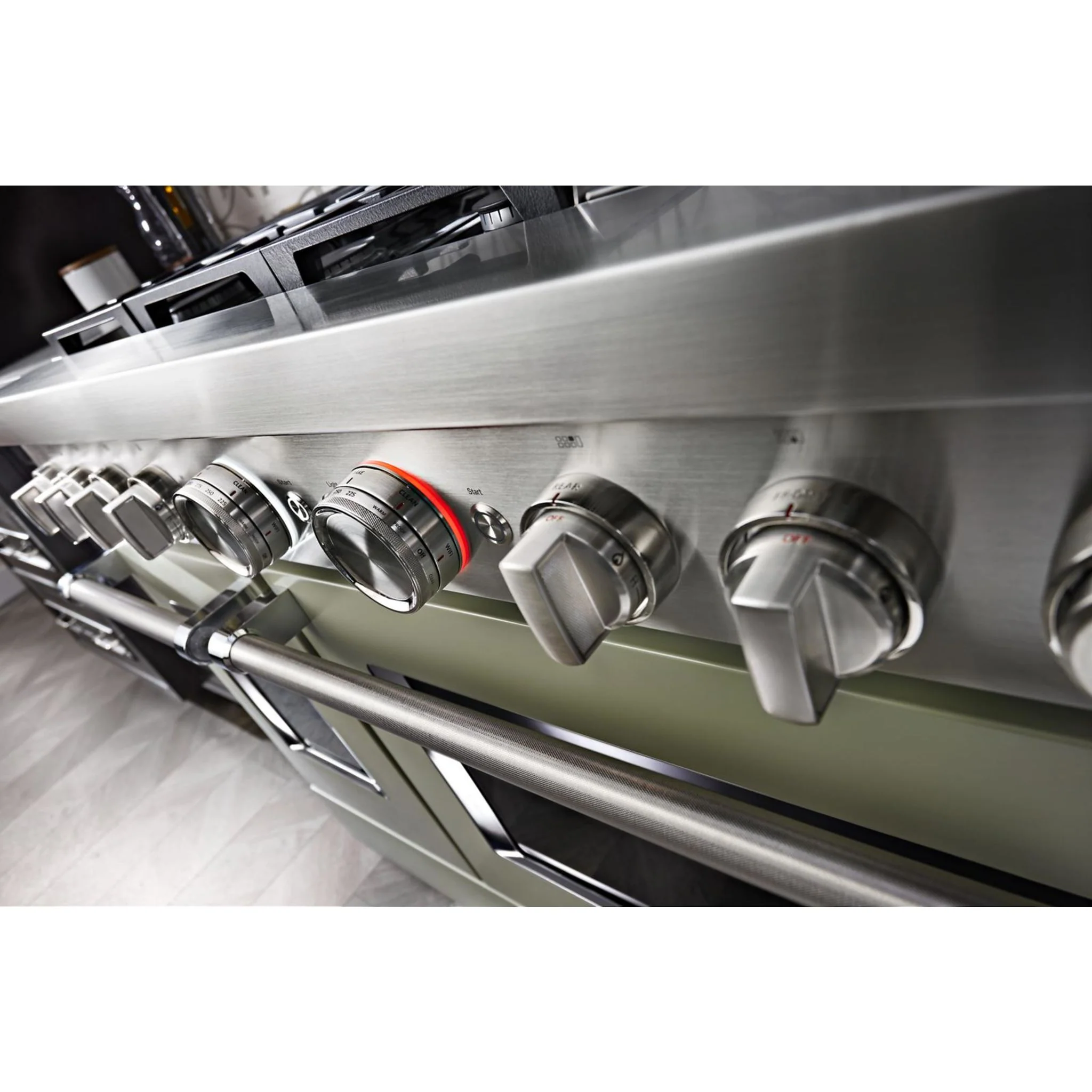 KitchenAid  48'' Smart Commercial-Style Gas Range with Griddle - Avocado Cream (KFGC558JAV) - Image 59