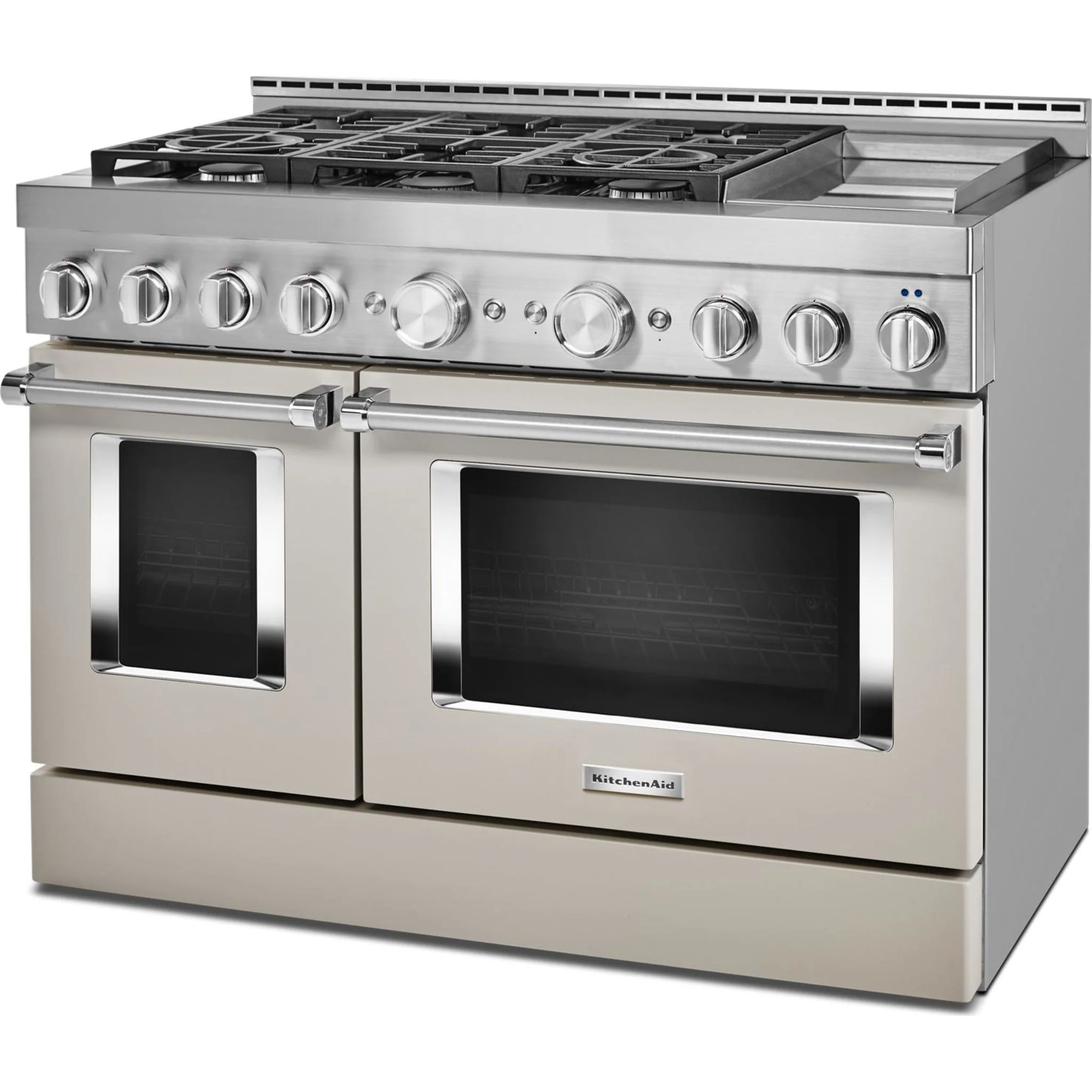 KitchenAid  48'' Smart Commercial-Style Gas Range with Griddle - Milkshake (KFGC558JMH) - Image 43