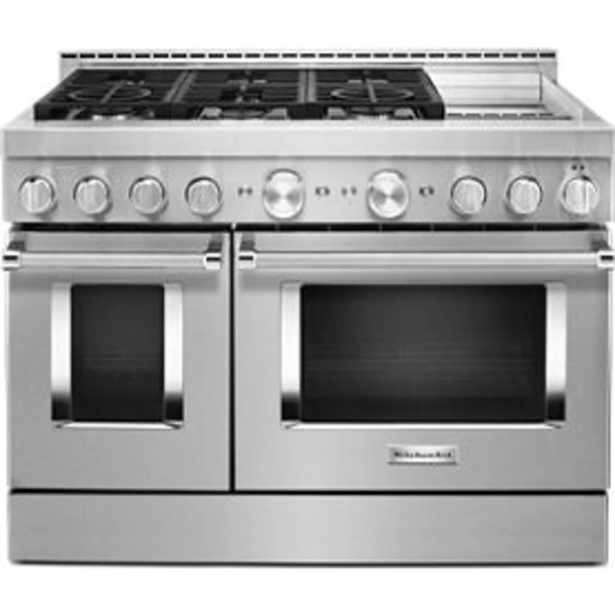 KitchenAid  48'' Smart Commercial-Style Gas Range with Griddle - Stainless Steel (KFGC558JSS) - Image 24