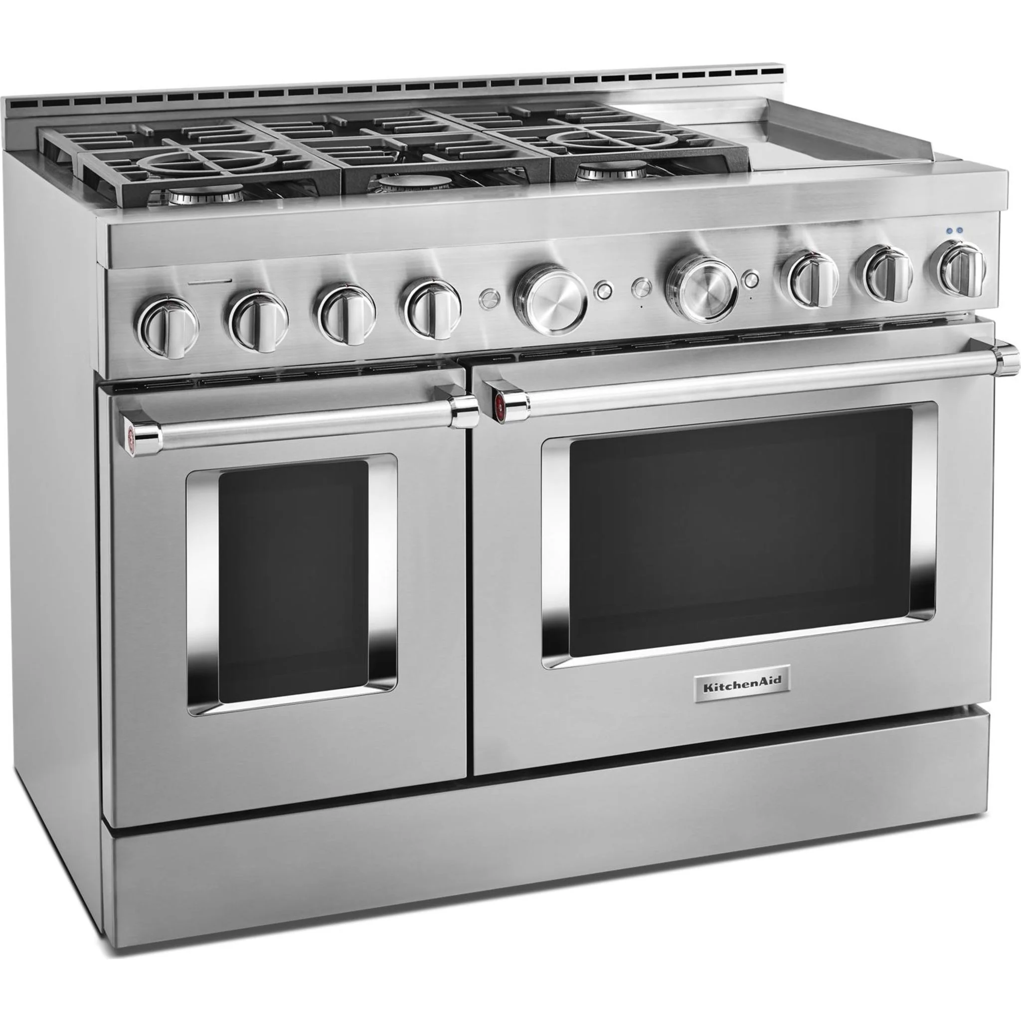 KitchenAid  48'' Smart Commercial-Style Gas Range with Griddle - Stainless Steel (KFGC558JSS) - Image 32