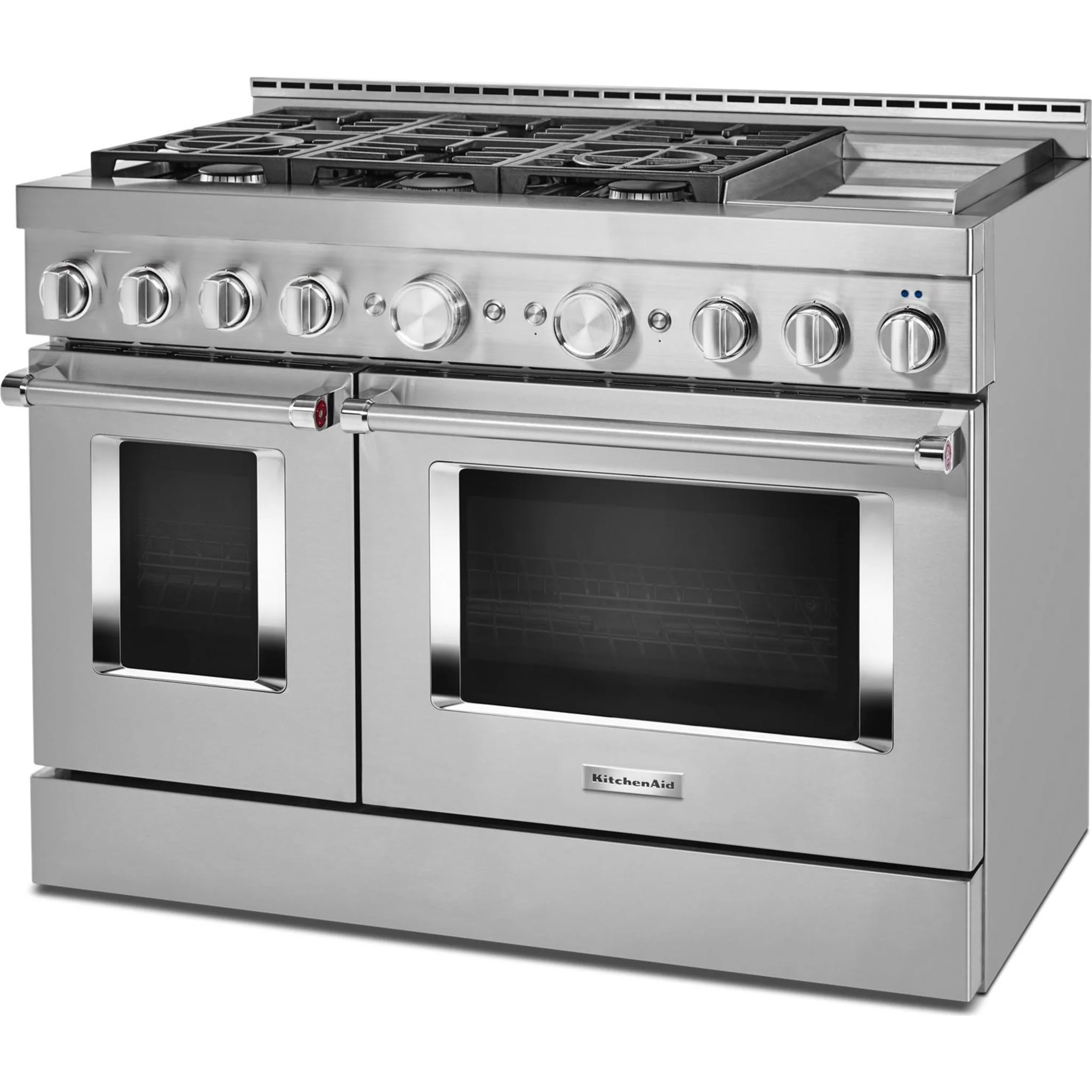 KitchenAid  48'' Smart Commercial-Style Gas Range with Griddle - Stainless Steel (KFGC558JSS) - Image 33