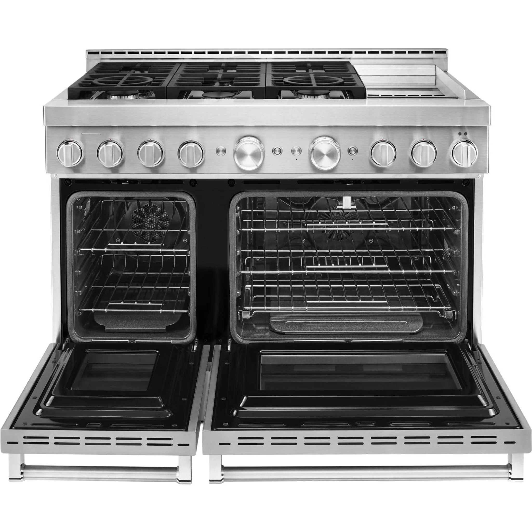 KitchenAid  48'' Smart Commercial-Style Gas Range with Griddle - Stainless Steel (KFGC558JSS) - Image 52