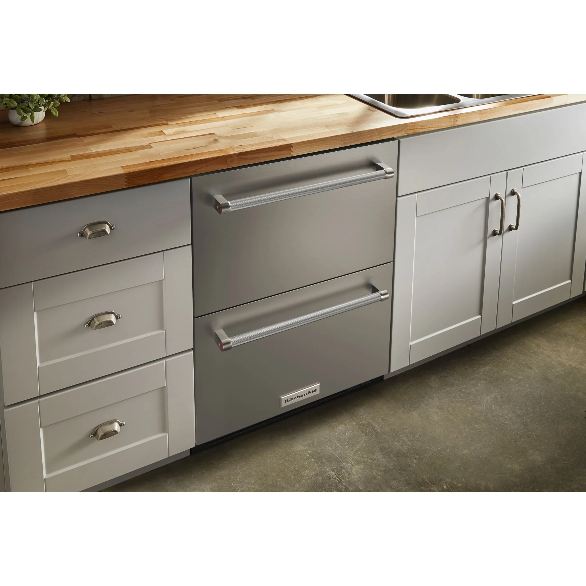 KitchenAid 24" Stainless Steel Undercounter Double-Drawer Refrigerator/Freezer -Stainless Steel (KUDF204KSB) - Image 10