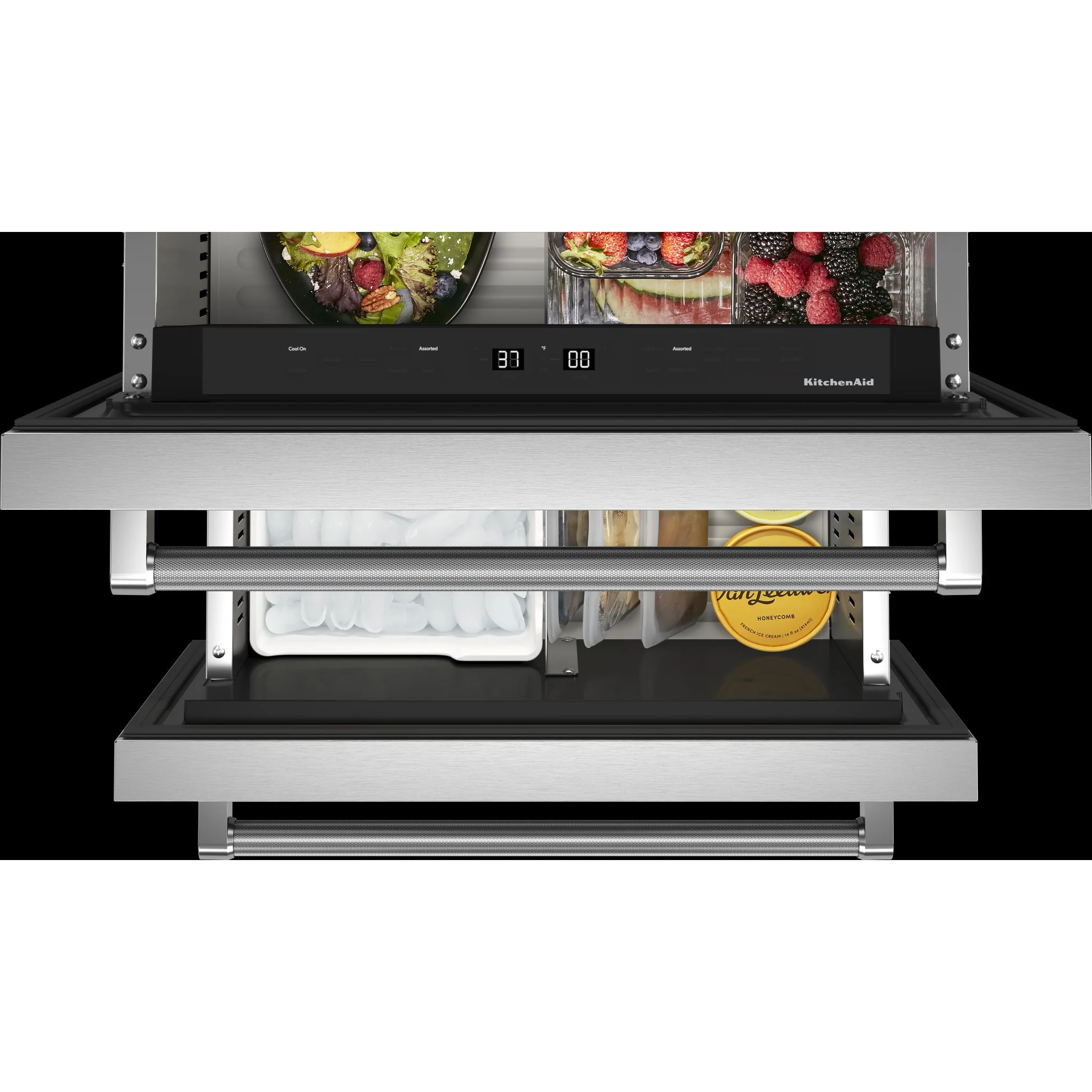 KitchenAid 24" Stainless Steel Undercounter Double-Drawer Refrigerator/Freezer -Stainless Steel (KUDF204KSB) - Image 4