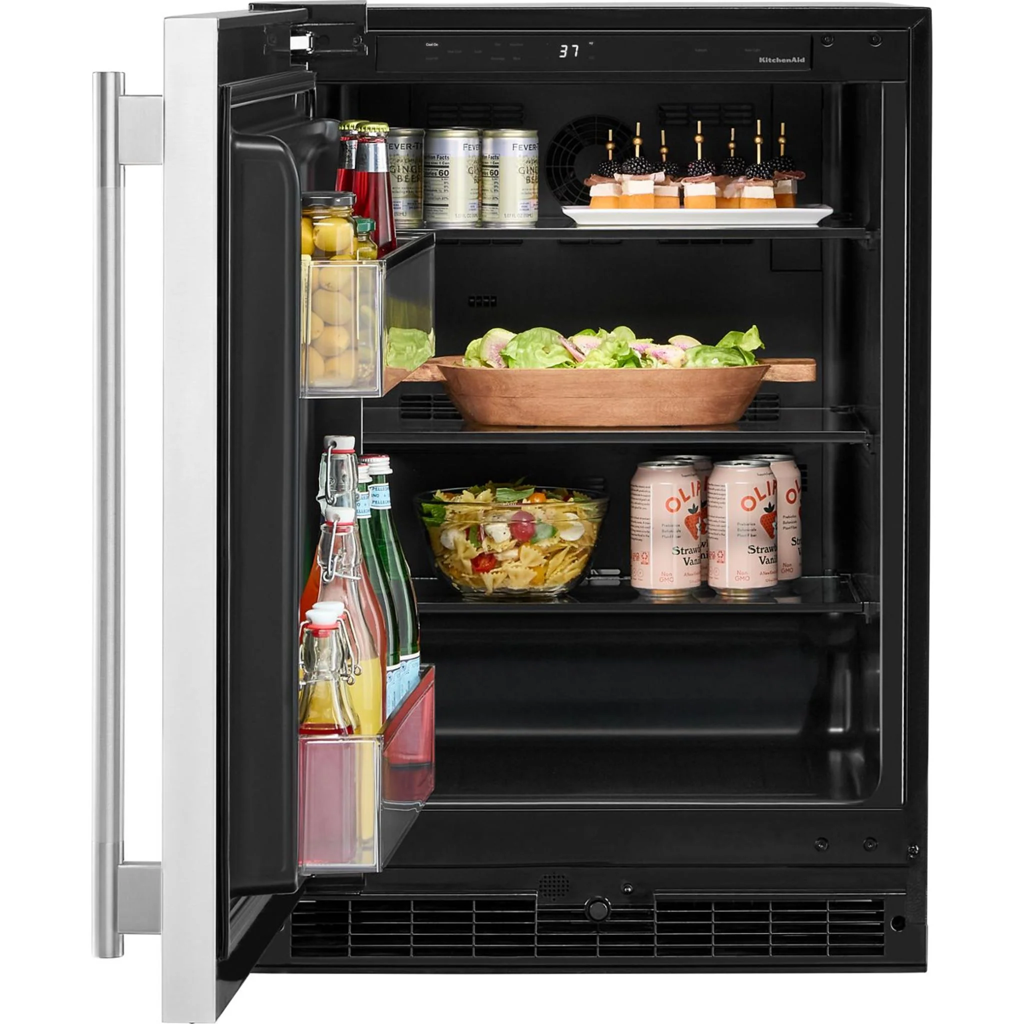 KitchenAid Beverage Cooler (KURL124SSB) - Black Cabinet/Stainless Doors - Image 12