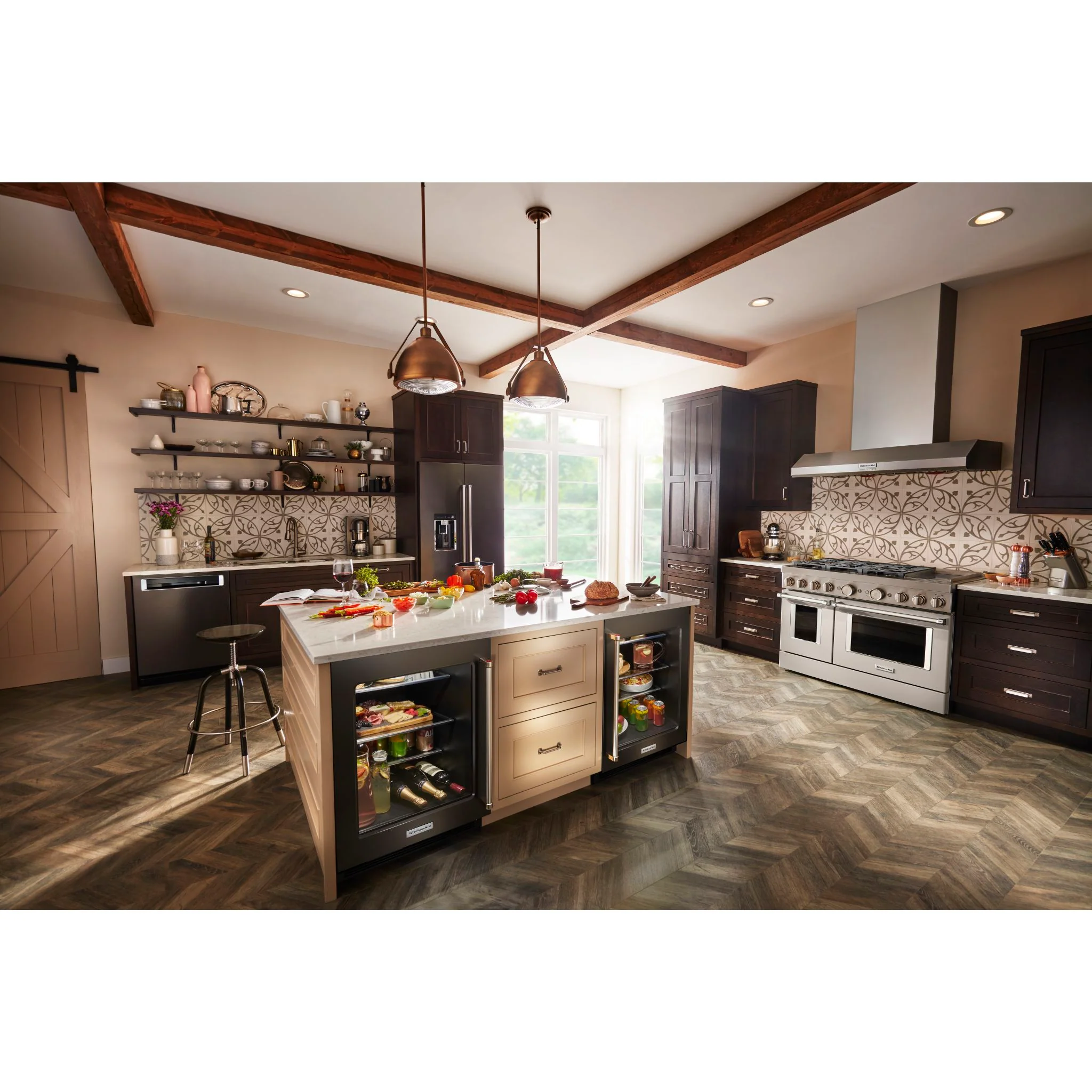KitchenAid 24" Undercounter Refrigerator with Glass Door and Shelves with Metallic Accents and PrintShieldFinish -Black Stainless (KURR314KBS) - Image 9